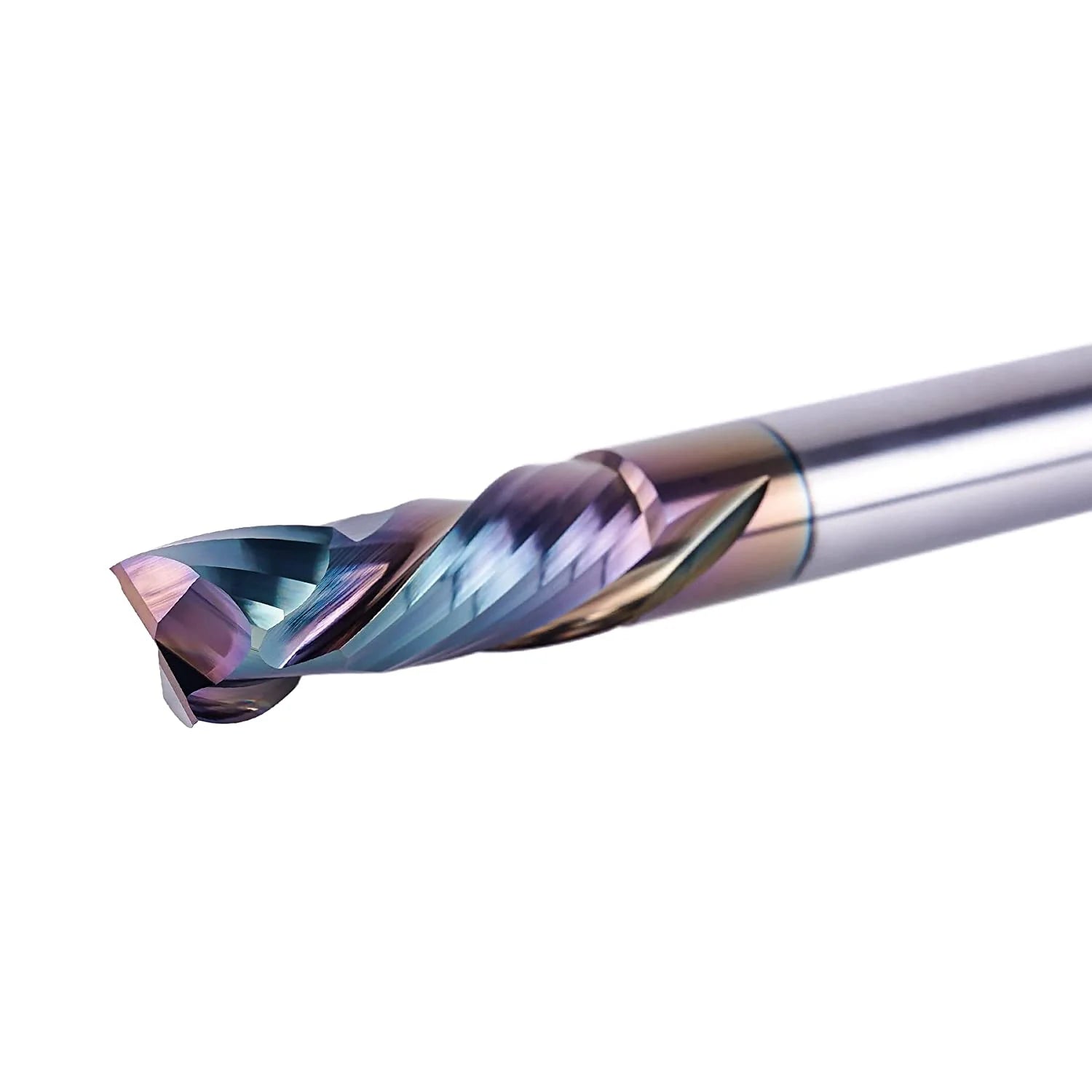 SpeTool CA W02006 SPE-X Ultra Tool Life Coated SC Compression Spiral 1/2" Dia x 1/2" Shank x 1-1/2" Cutting Length x 4" Extra Long 2 Flute Router Bit