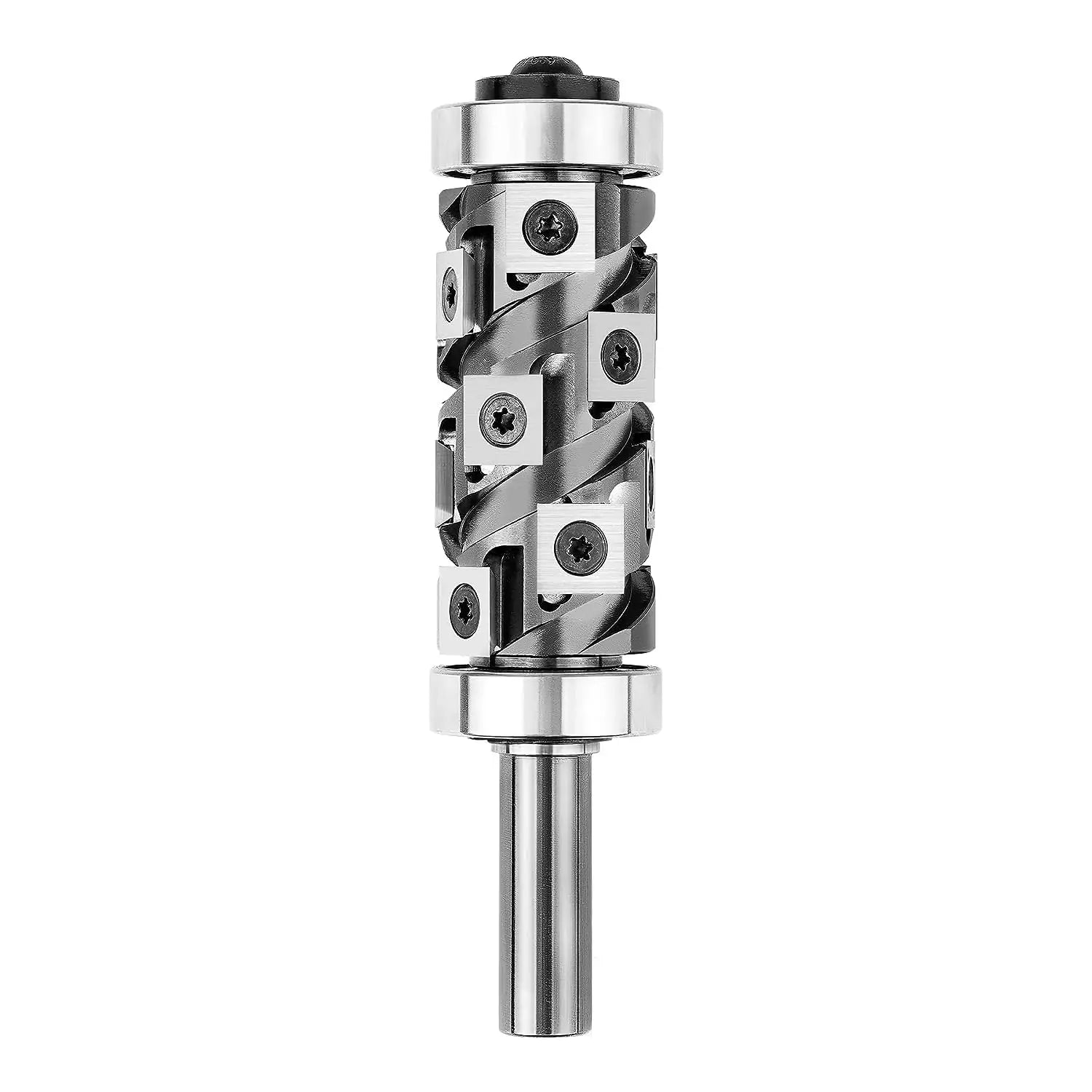 SpeTool EU W07510 Ranger Series Carbide Insert Flush Trim with Top and Bottom Double Bearings 32mm Dia x 12mm Shank x 65mm Cutting Length Pattern Template Router Bit