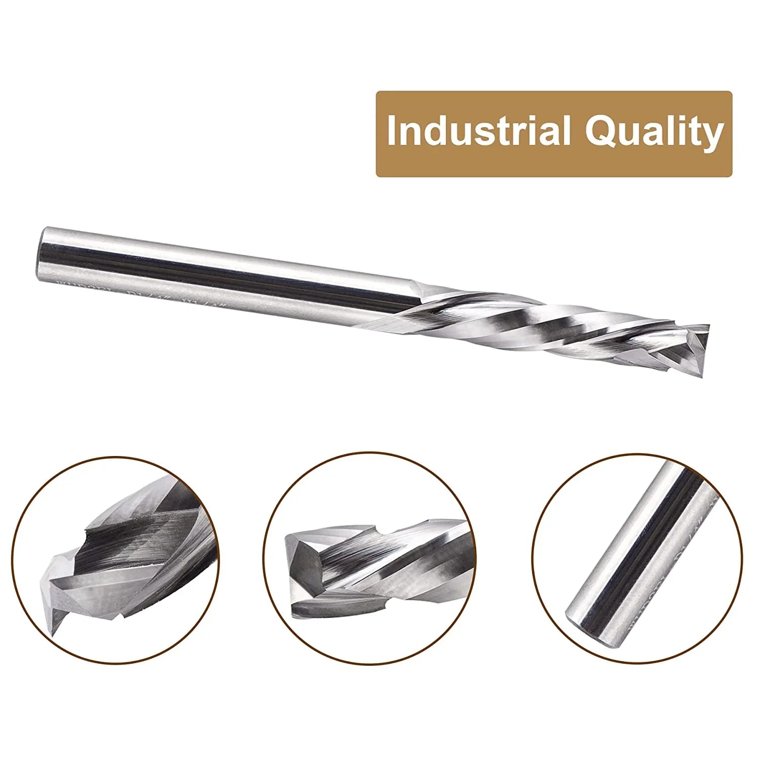 SpeTool 1/4 Carbide Compression Router Bit 3" Extra Long CNC End Mill