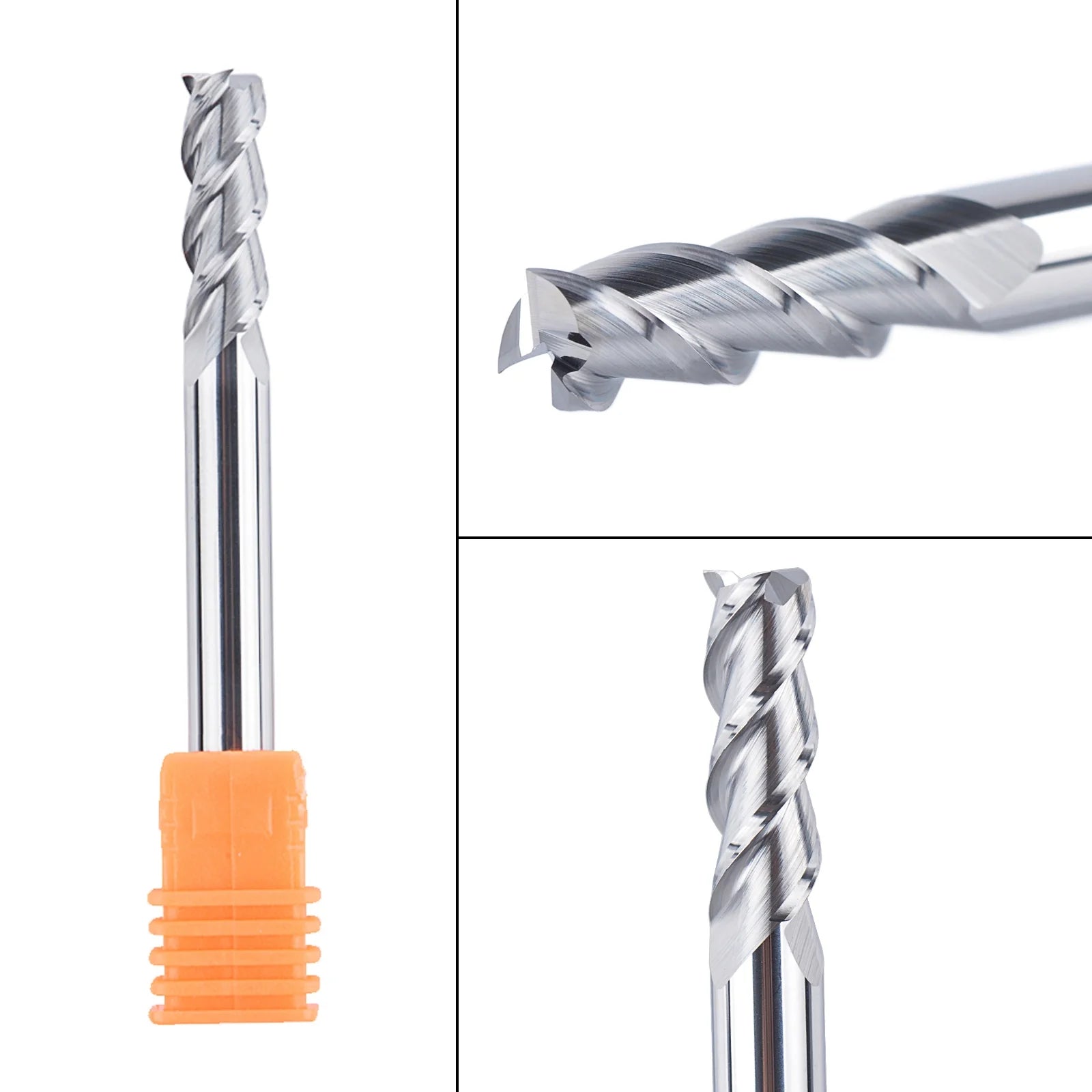 SpeTool 1/4 End Mill for Aluminum Cut 3 Flute CNC Router Bit Non-Ferrous Metal