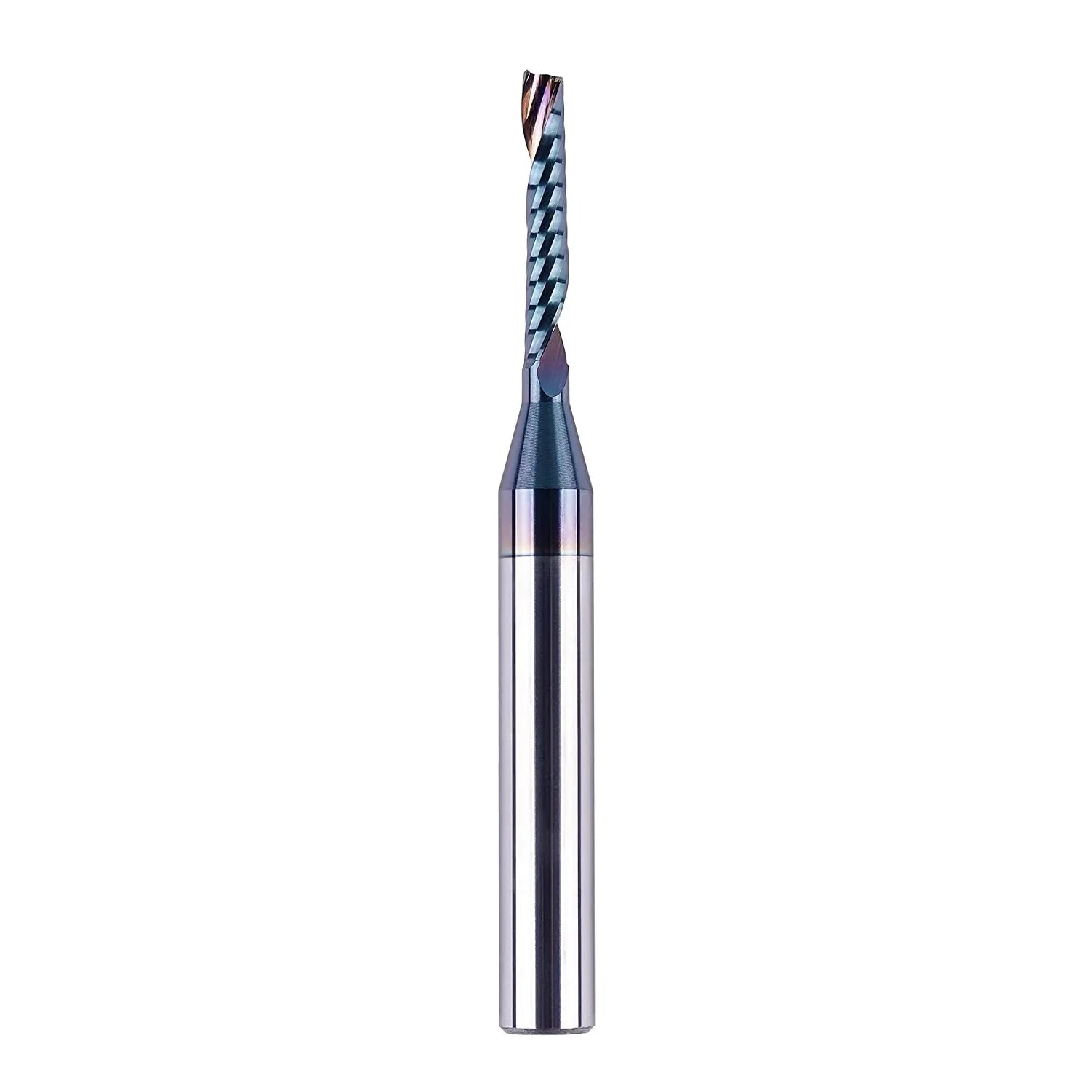 SpeTool  1 8 Spiral O Flute Plastic Cutting for Aluminum up cut router bit SPE-X coated
