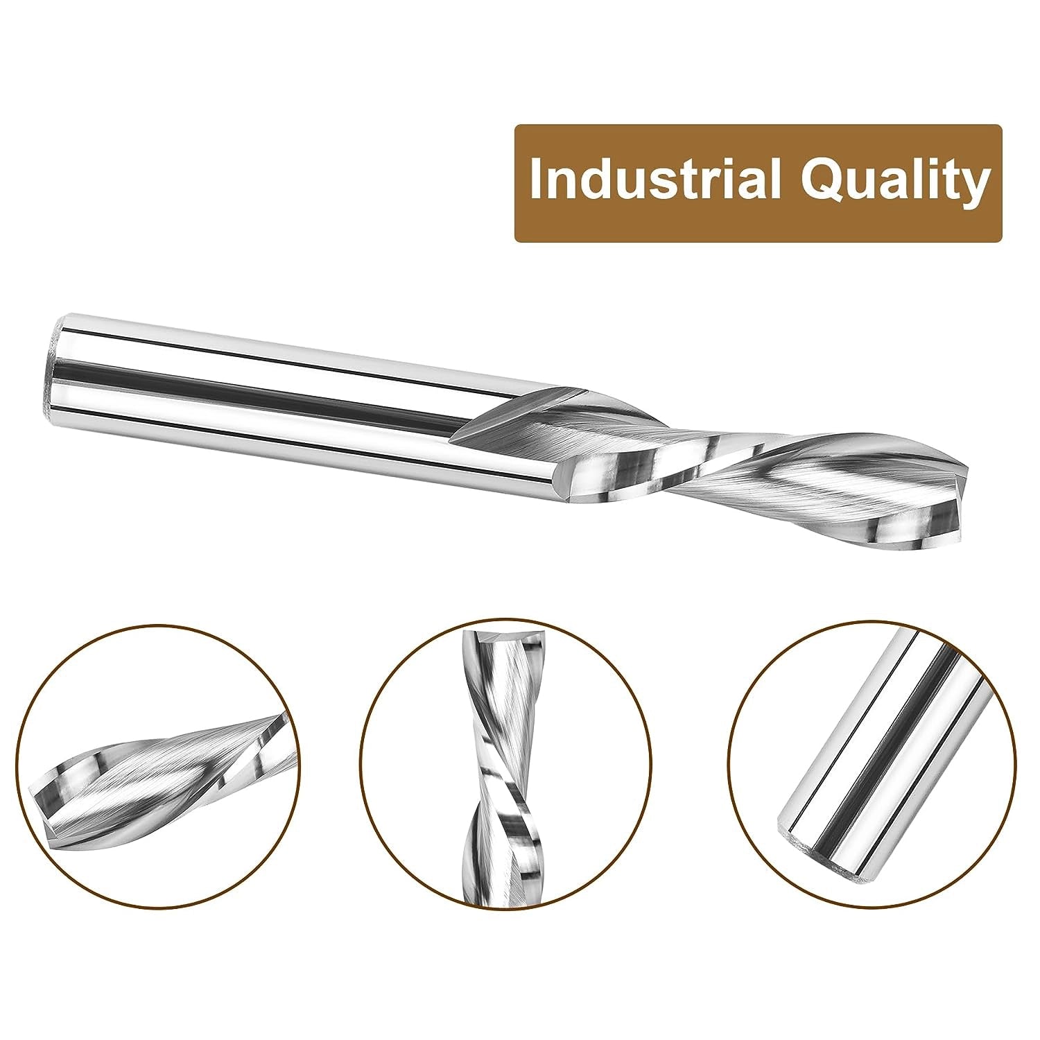 SpeTool 3/8 Dia Down Cut CNC Router Bit 3/8 Shank 3 Extra Long End Mill