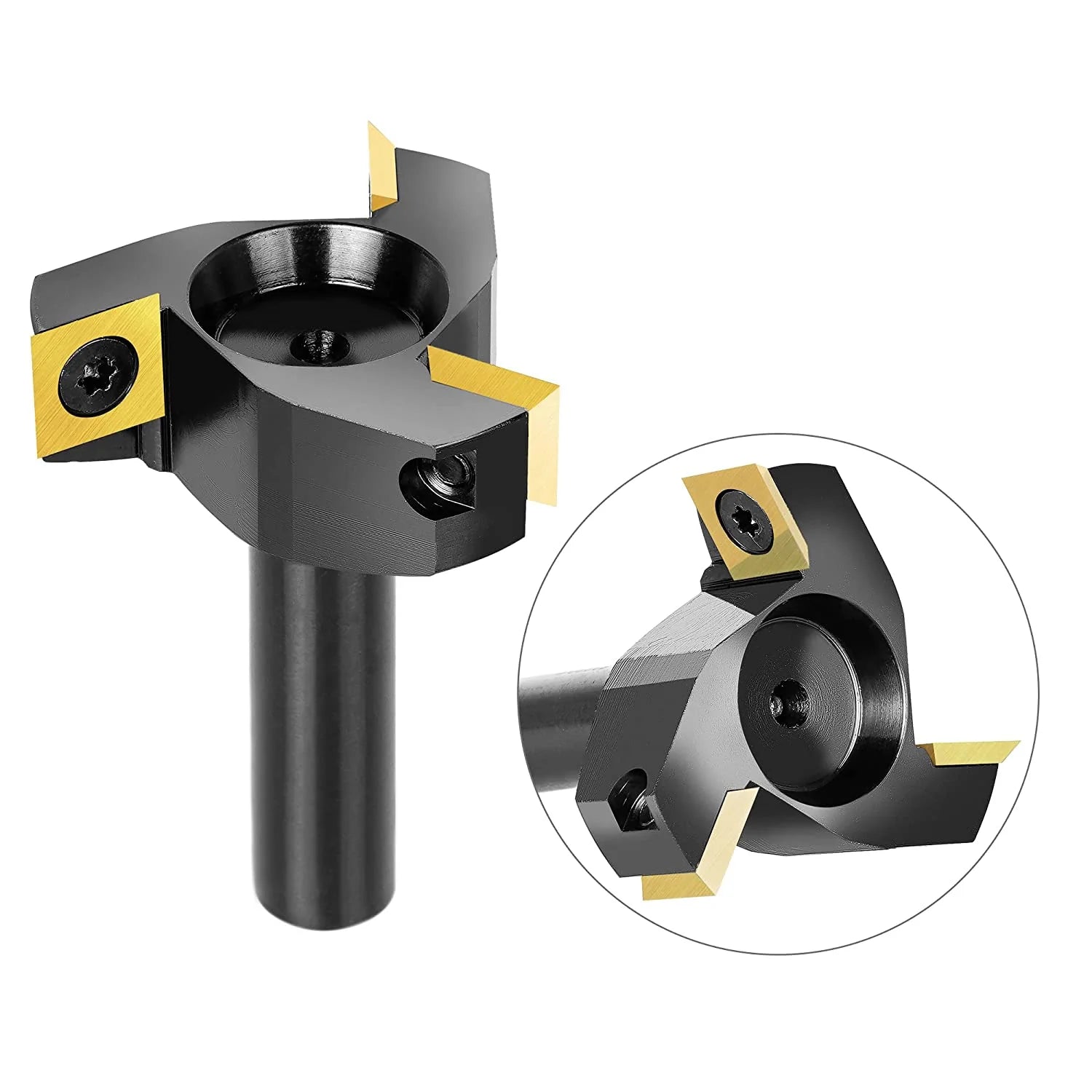 SpeTool 3 Wing 2" Dia 1/2" SHK Surfacing Router Bit with Coated Blades