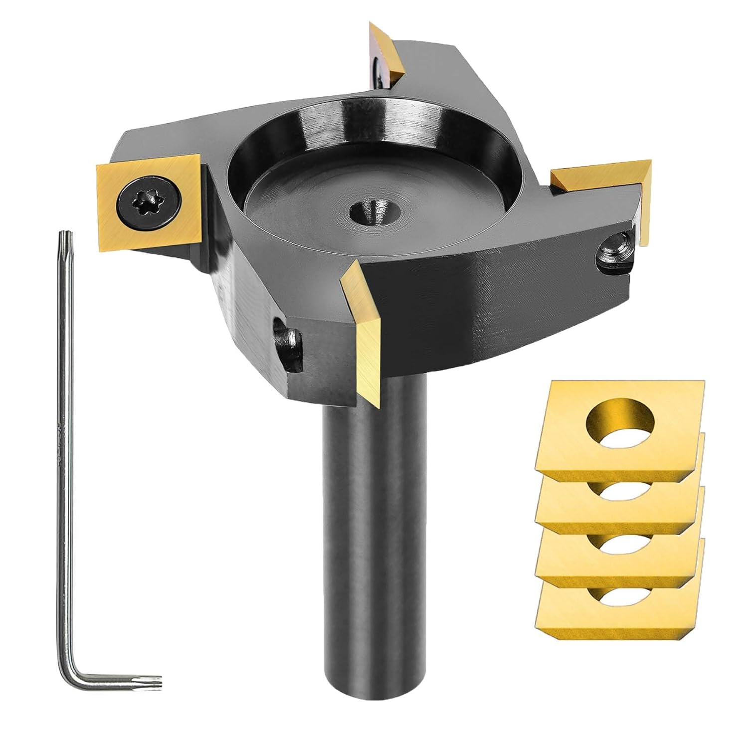 SpeTool4-Wing1/2ShankCNCSpoilboardRouterBitwithExtraInserts Primary Product Image