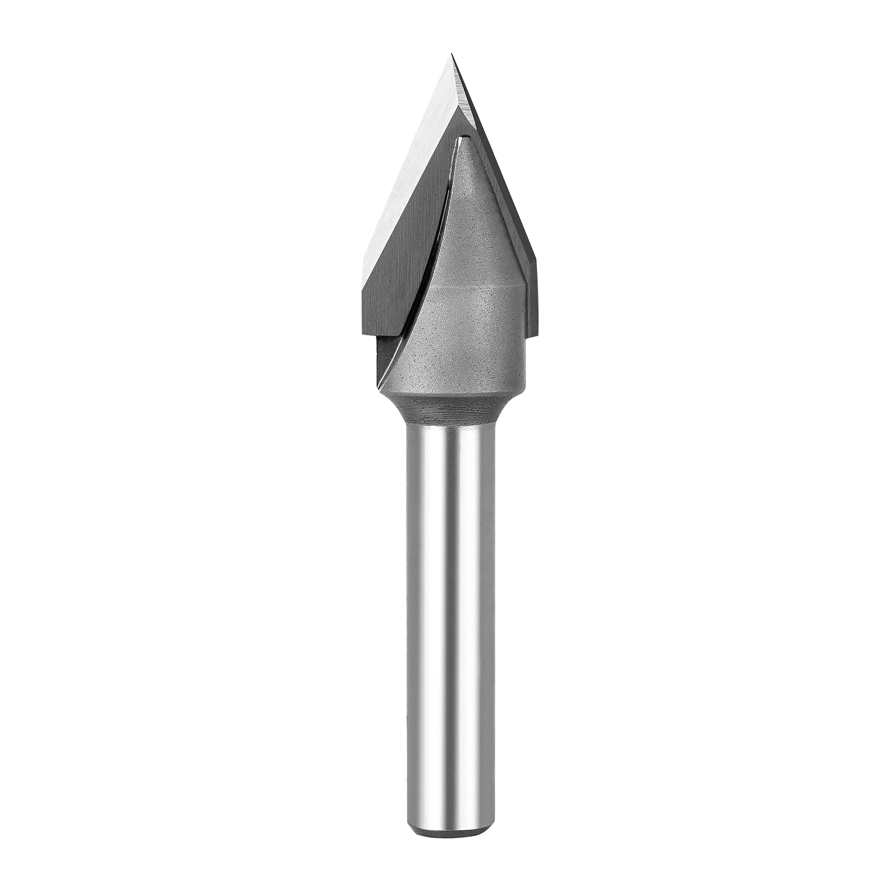 SpeTool 45 Deg V Groove Tip Carbide 1/2 Dia 1/4 Shank Chamfer Router Bit