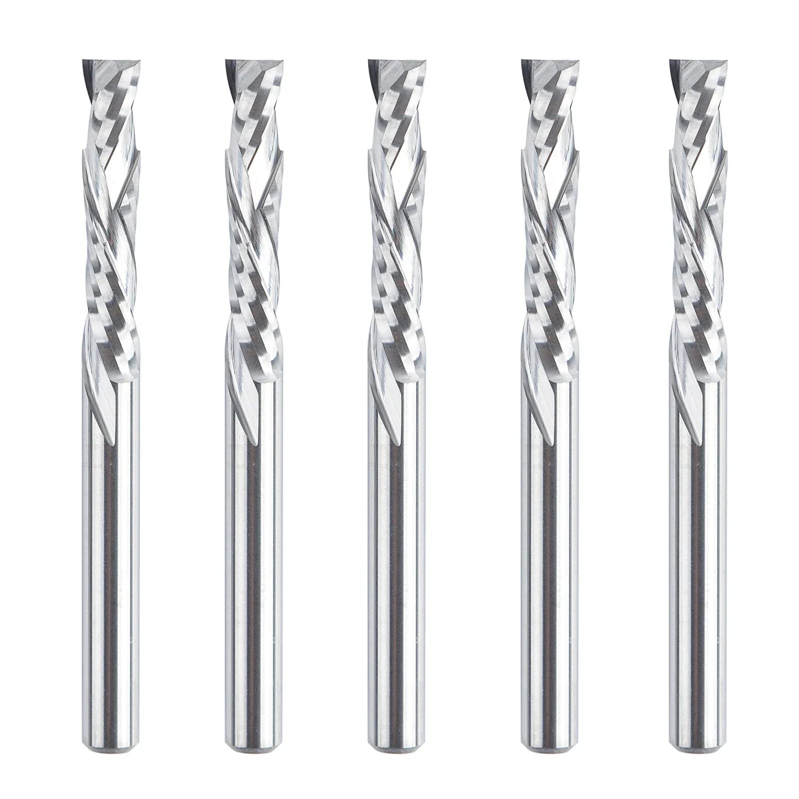 SpeTool 5pcs Compression Router Bit UP & DOWN Cut 1/8" Dia End Mill
