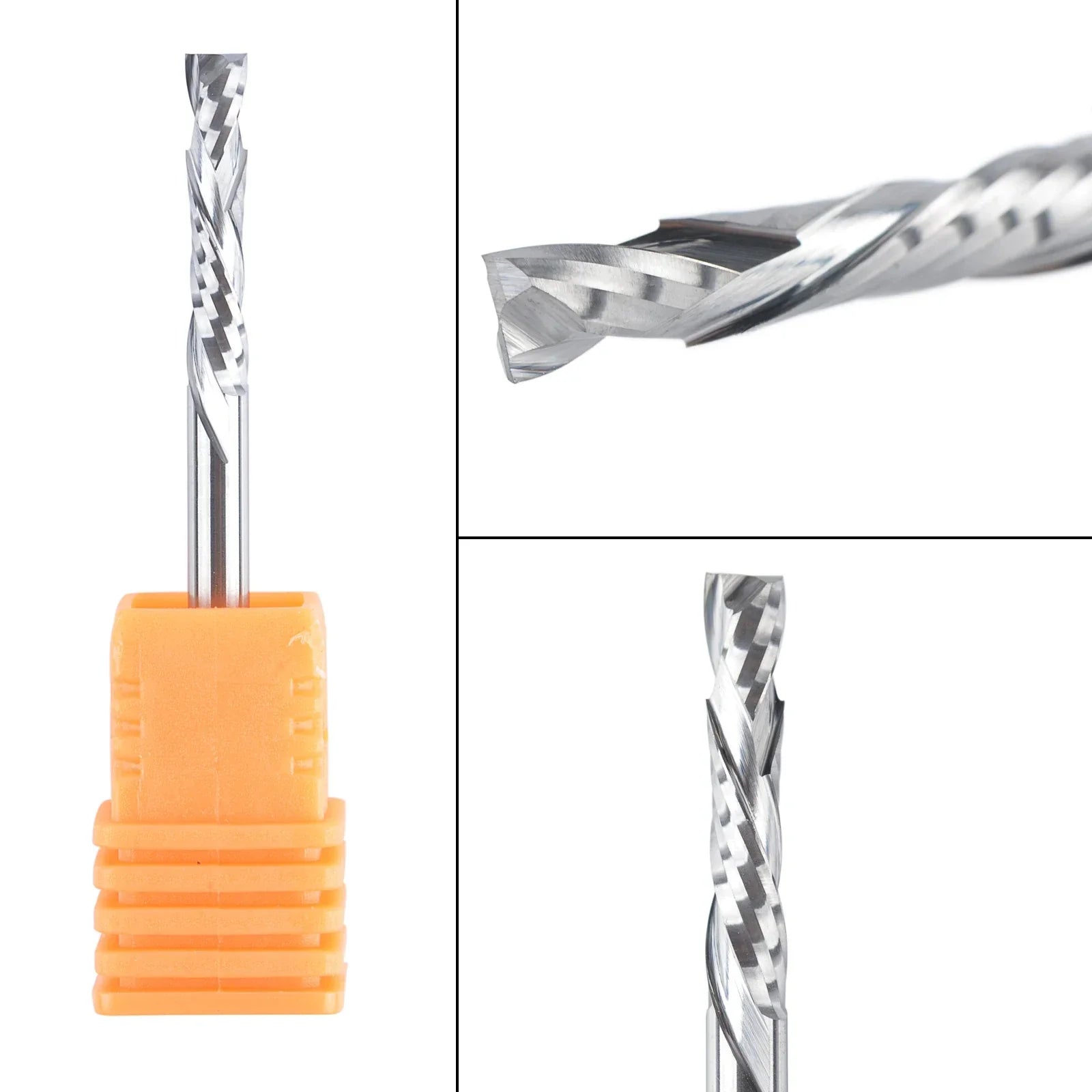 SpeTool 5pcs Compression Router Bit UP & DOWN Cut 1/8" Dia End Mill