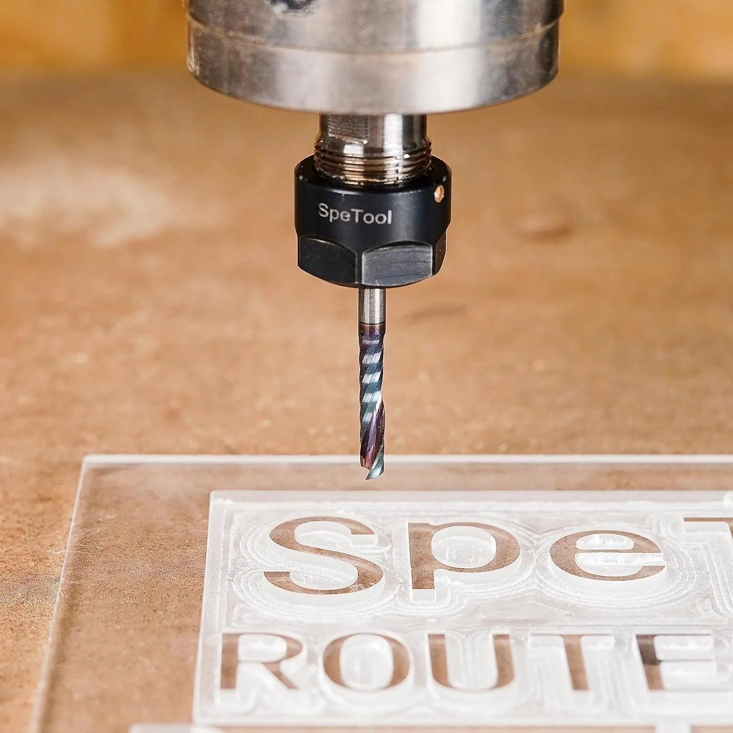 SpeTool EU W03504 SPE-X COATED O FLUTE 6MM DIA x 22MM CL x 6MM SHANK x 50MM OVL ROUTER BIT