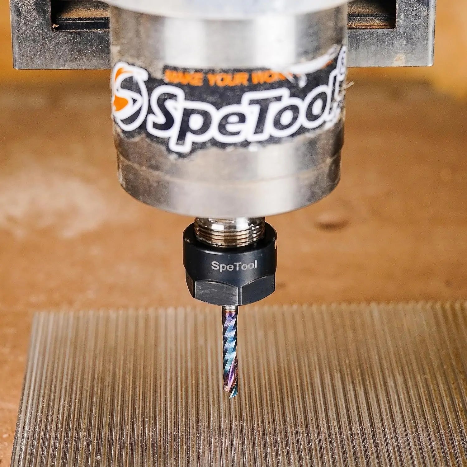 SpeTool EU W03504 SPE-X COATED O FLUTE 6MM DIA x 22MM CL x 6MM SHANK x 50MM OVL ROUTER BIT