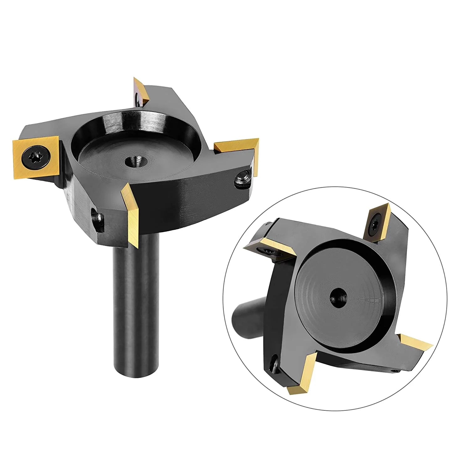 SpeTool ATS Coated Insert 4 Wing 2.5" Diameter 1/2" SHK Surfacing Router Bit