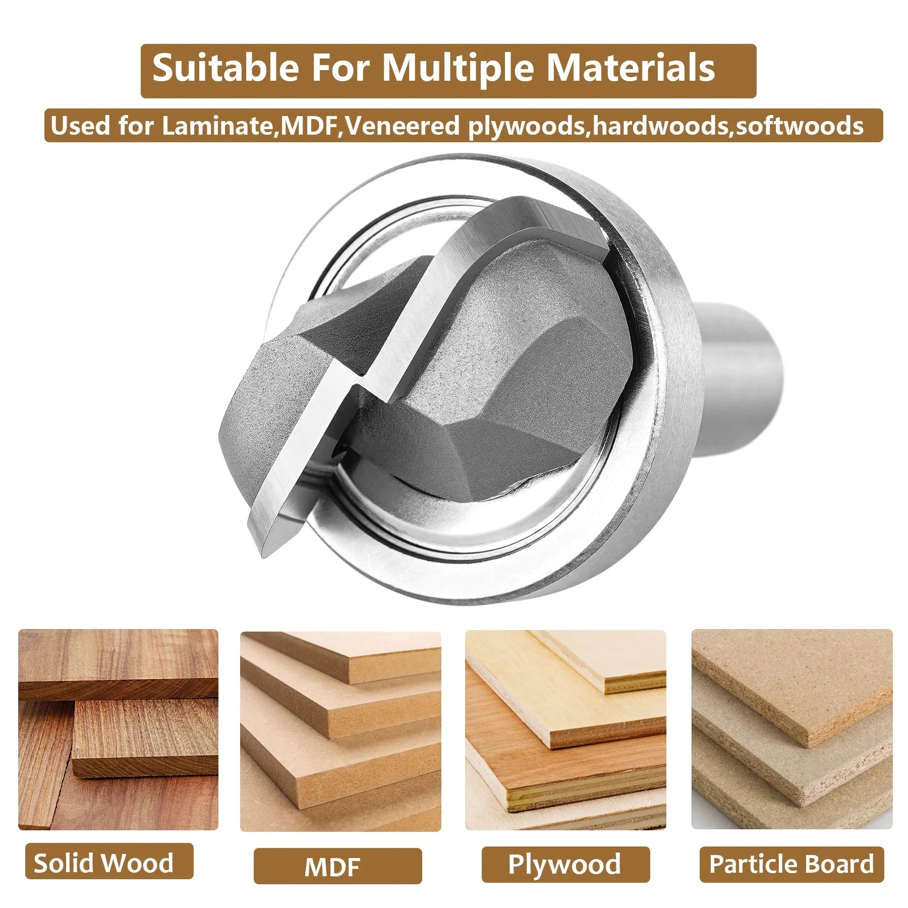 SpeTool Bowl & Tray 1/2 Shank Carbide Tipped Template Router Bit