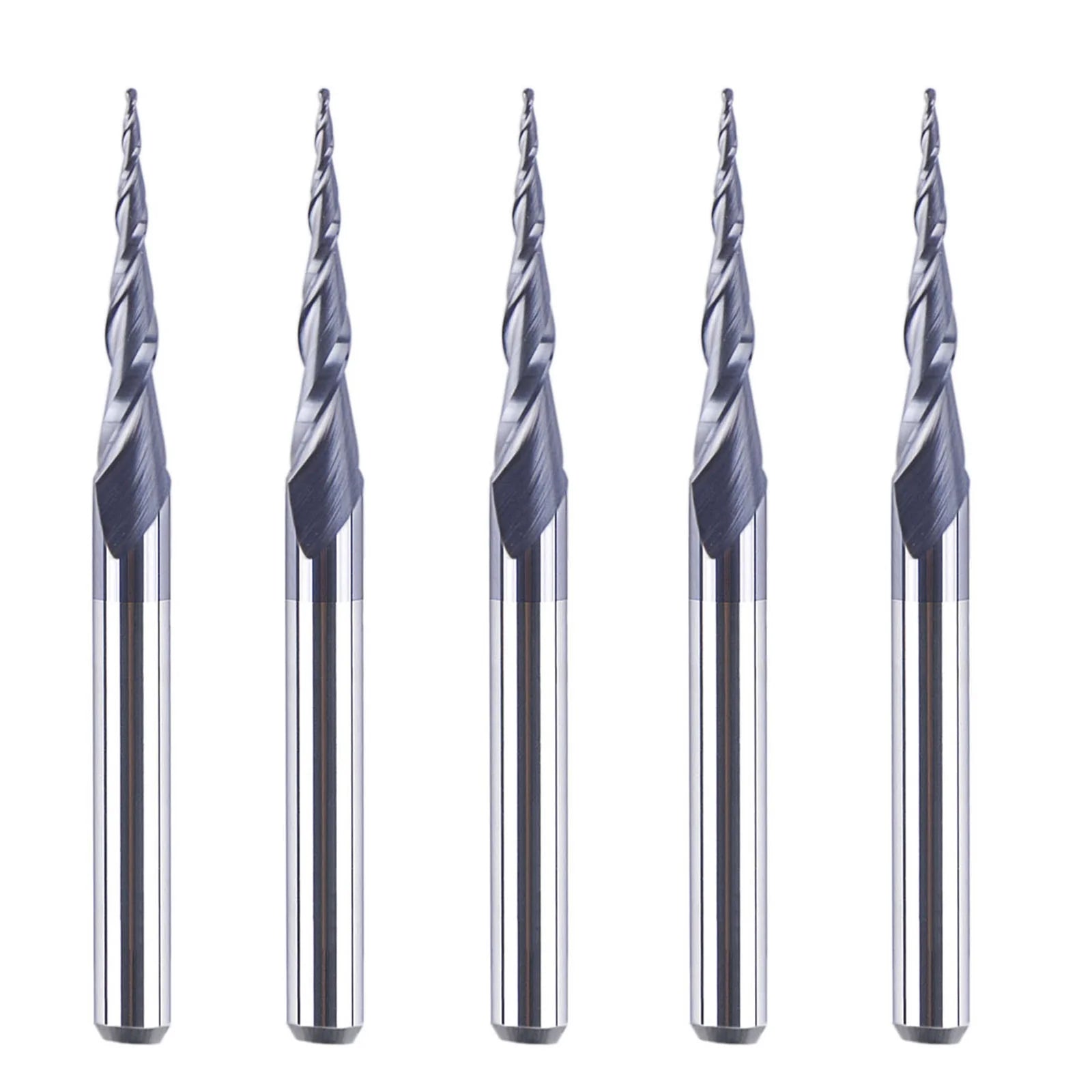 SpeTool CNC 2D 3D Carving R0.25mm 5.12 Deg Tapered Ball Nose Router bit