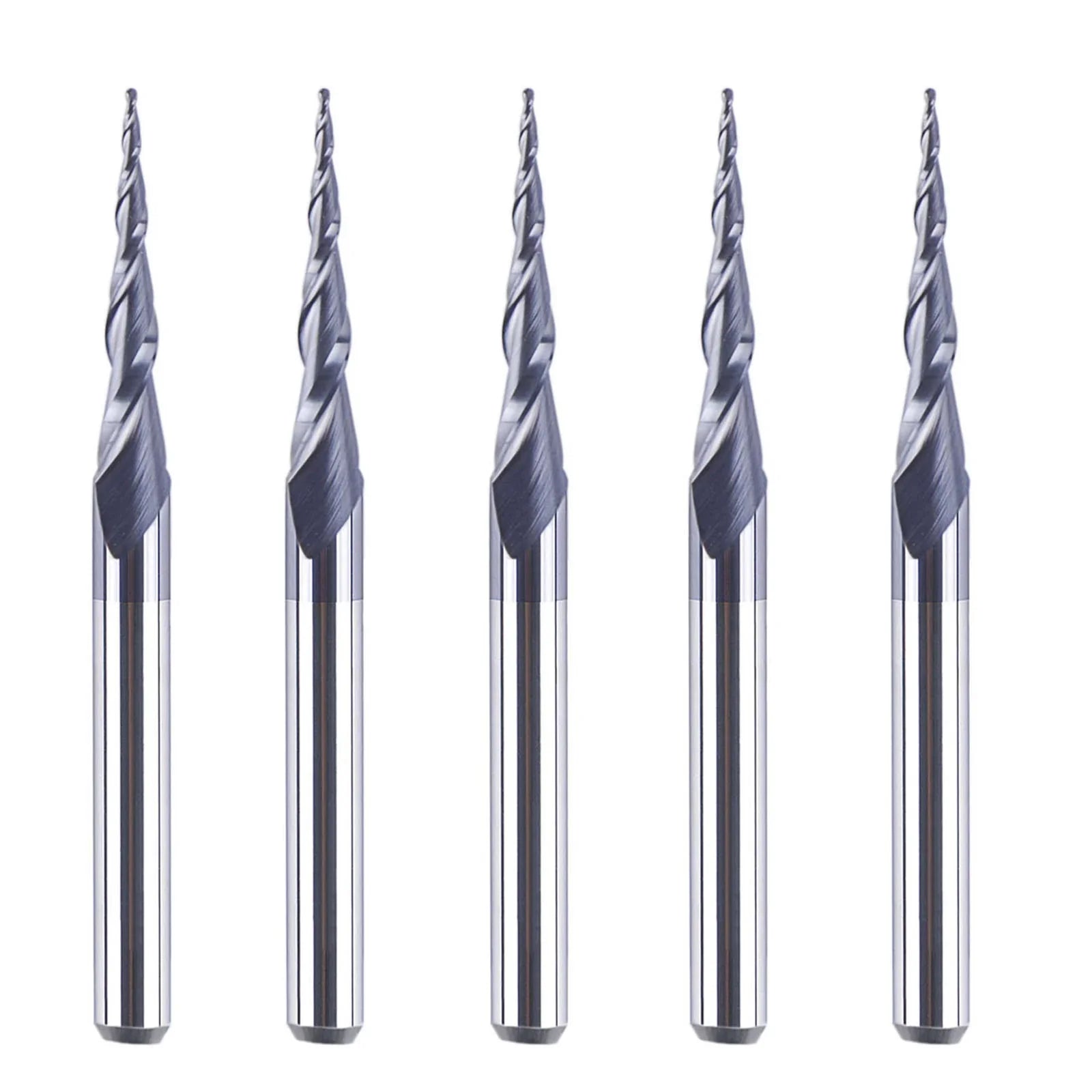 SpeTool CNC 2D 3D Carving R0.25mm 5.12 Deg Tapered Ball Nose Router bit