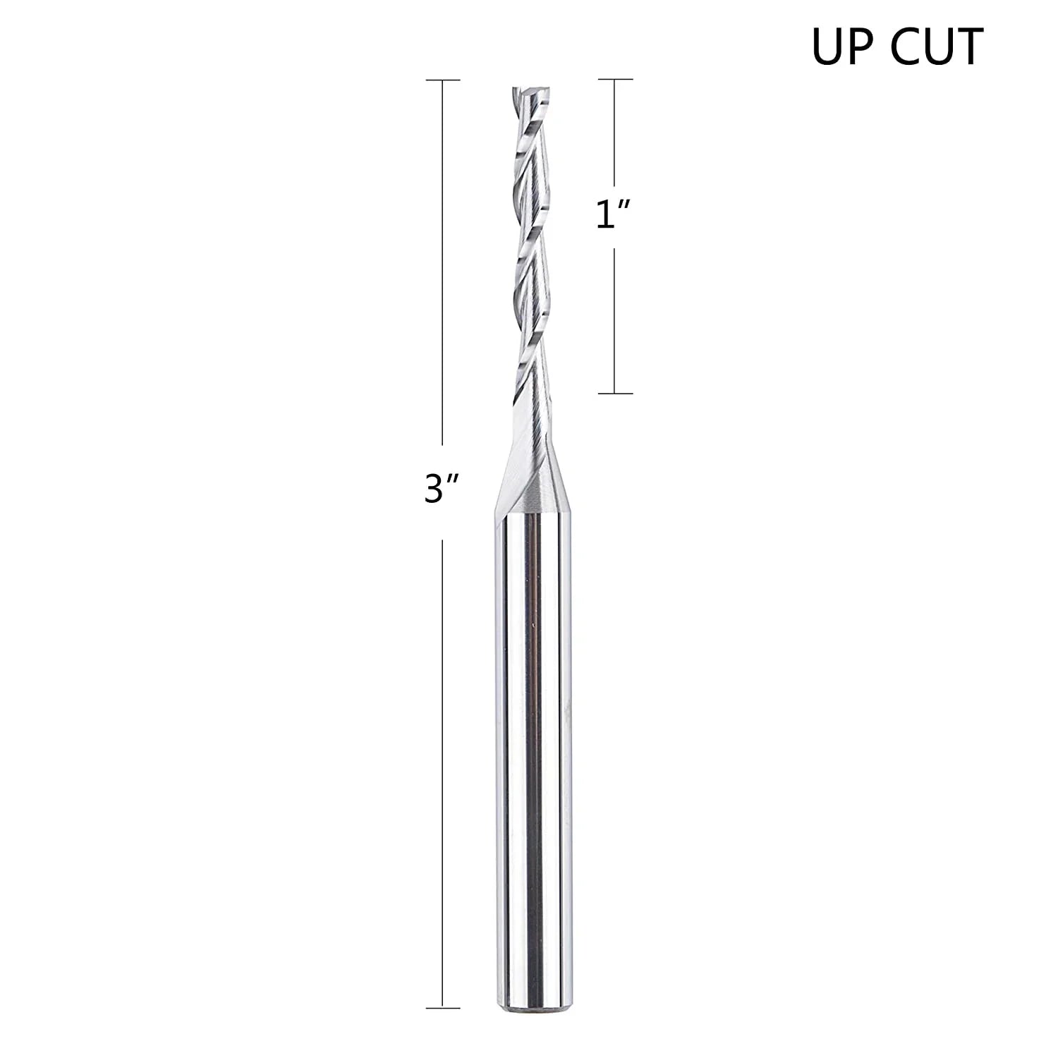SpeTool Carbide 1/8 D x 1/4 SHK x 3 Inch Extra Long Up-Cut Router Bit