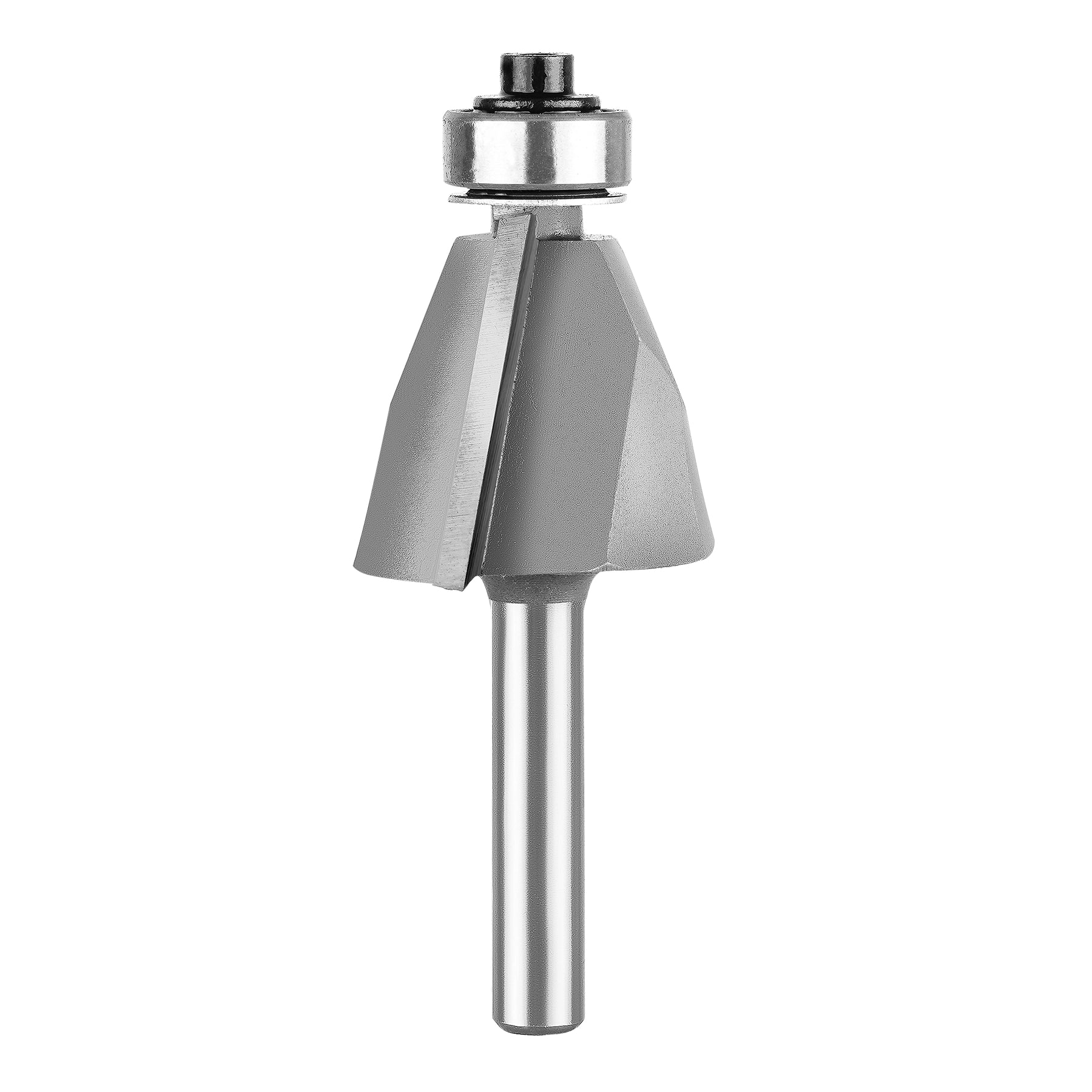 SpeTool Carbide Tipped Chamfer 22.5D 1-1/4" Dia 1/4" SHK Bearing Router Bit
