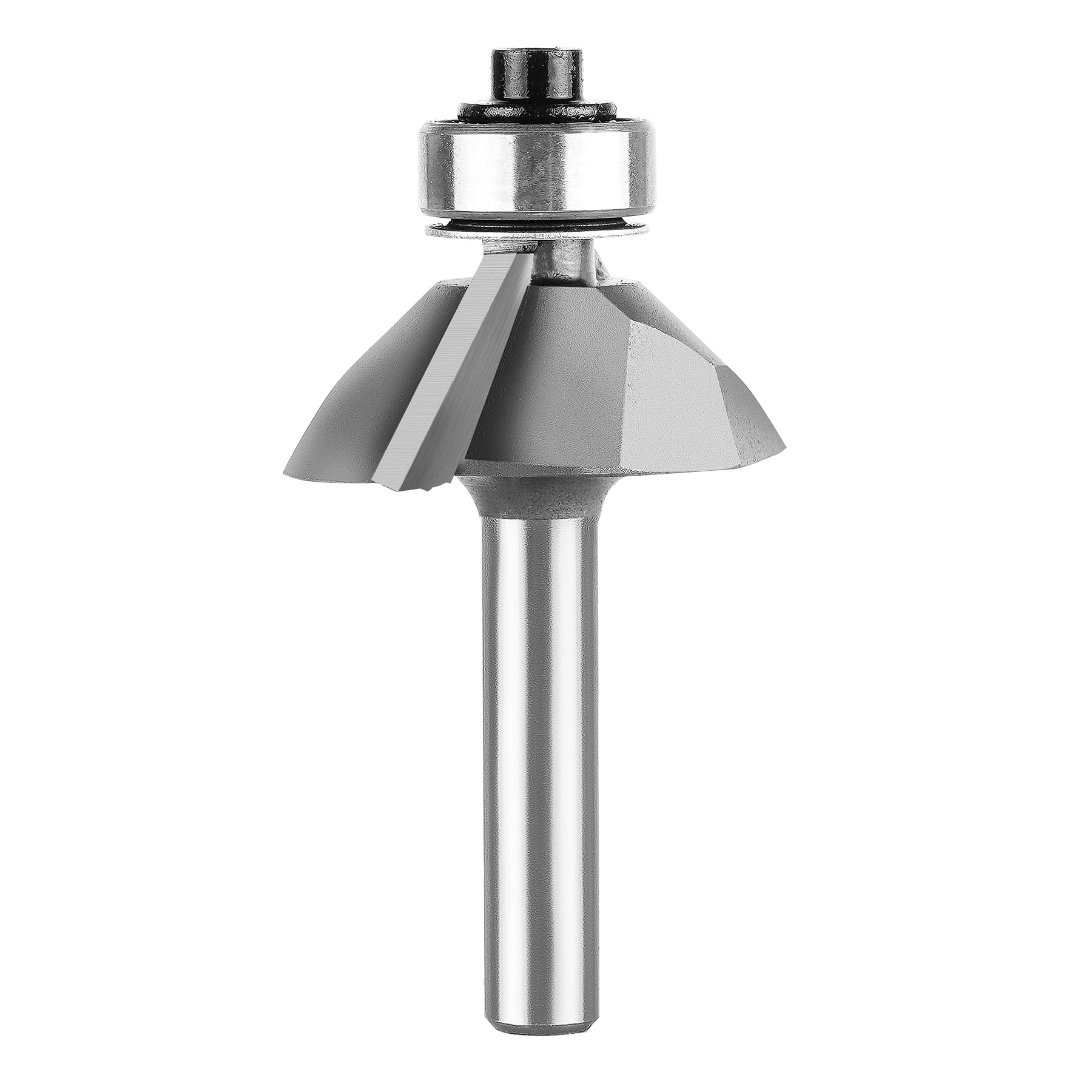 SpeTool Carbide Tipped Chamfer 45D 1-3/8" Dia 1/4" SHK Bearing Router Bit