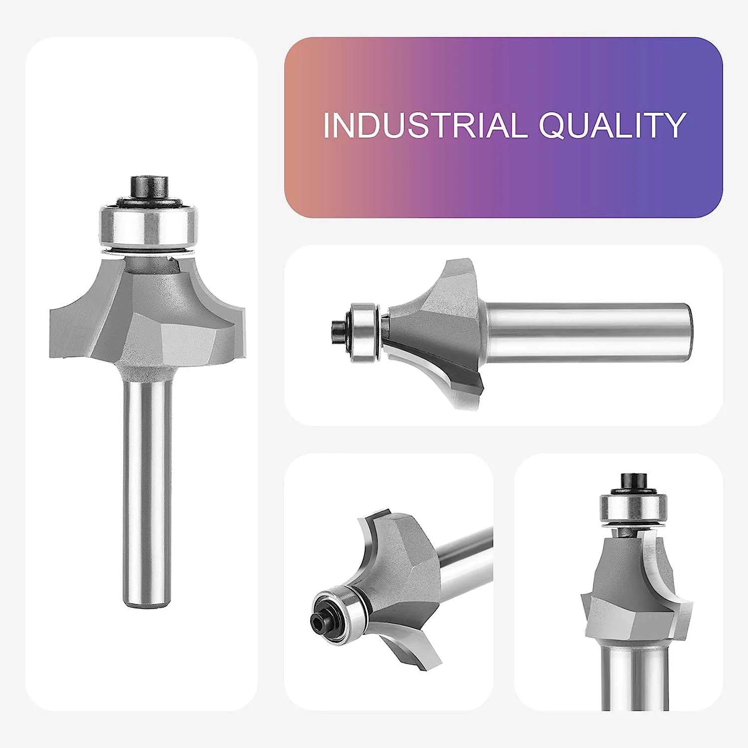 SpeTool Carbide Tipped Corner Rounding 1/4R 1D 1/4S Bearing Router Bit
