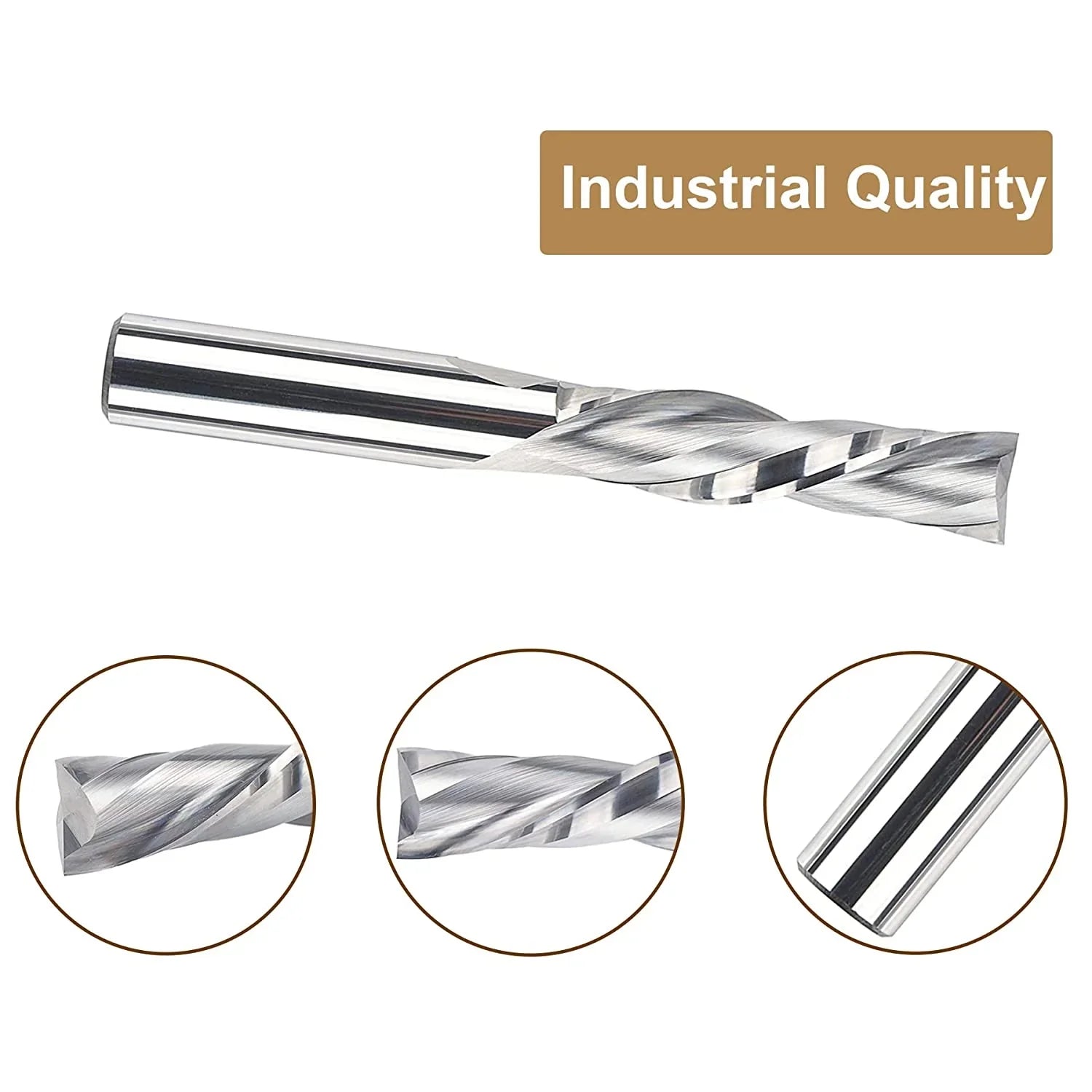 SpeTool Downcut 1/2" Diam 4" Extra Long Router Bit For Wood Carving Plunge Cut