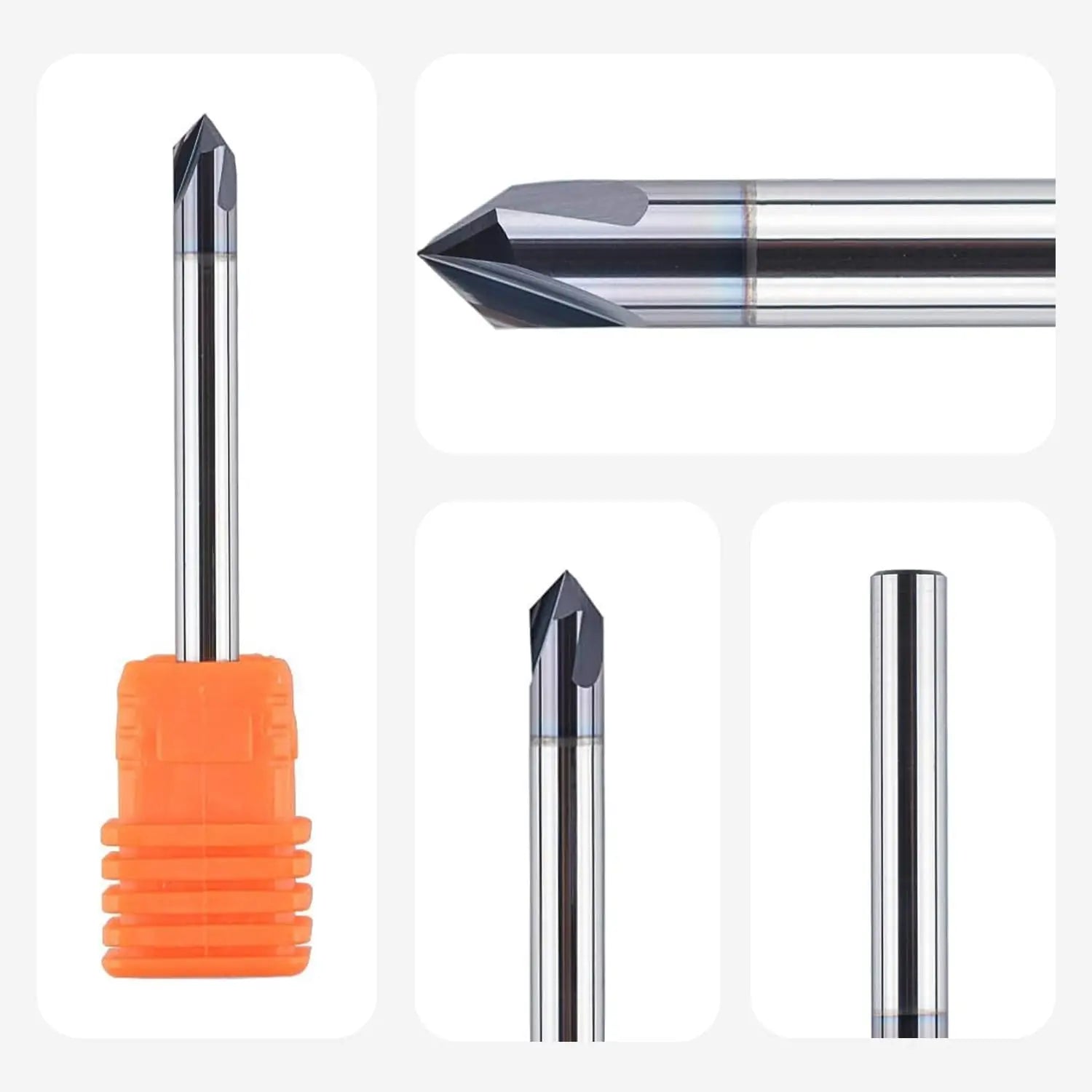 SpeTool EU W06507 4MM SHANK x 90 Degree x 50MM OVL x 3 Flutes V Groove Router Bit