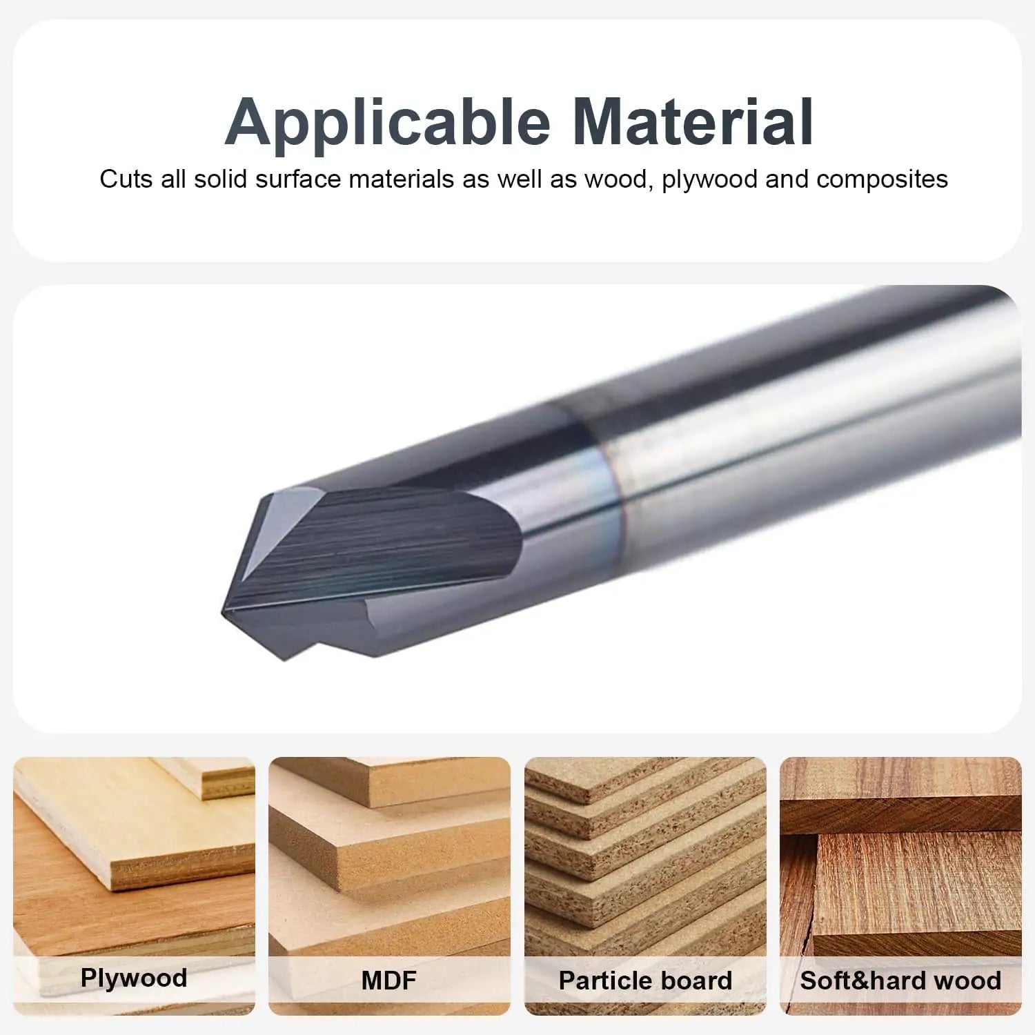 SpeTool EU W06507 4MM SHANK x 90 Degree x 50MM OVL x 3 Flutes V Groove Router Bit