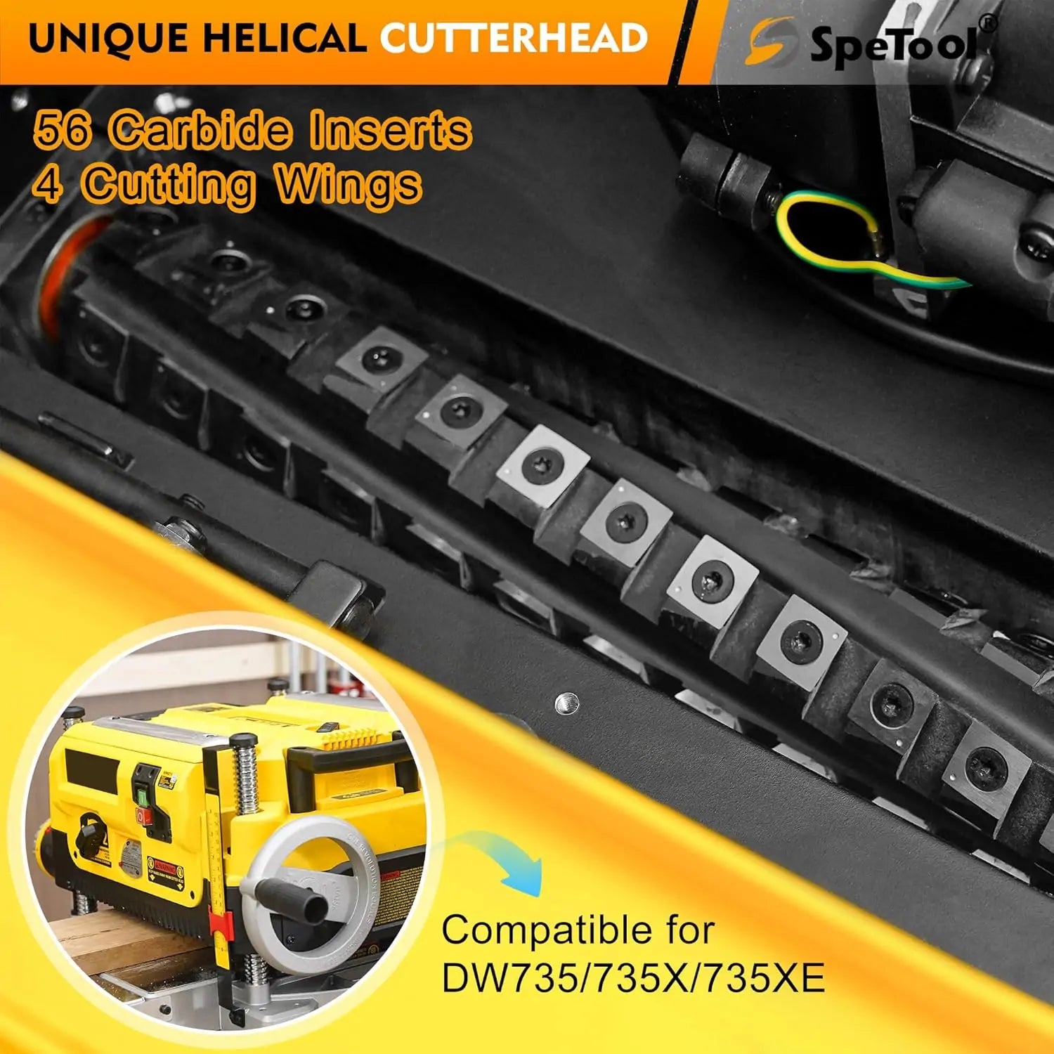 SpeTool Helical Planer Cutter Compatible model