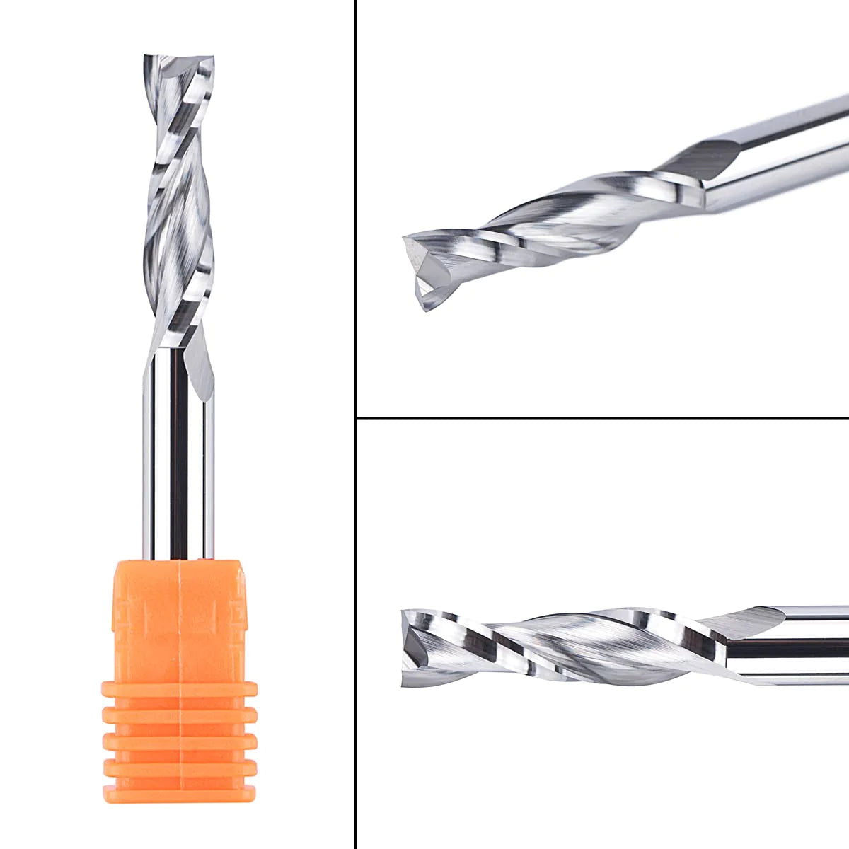 SpeTool UK 6 mm Shank Spiral Router Bit Up Cut CNC Router Bits 6 mm Cutting Diameter 24 mm Cutting Length HRC55 60 mm Total Length Solid Carbide End Mill for Wood Carving Wood Cutter