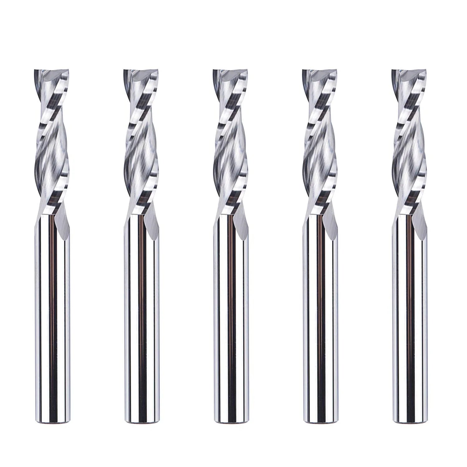 SpeTool UK 6 mm Shank Spiral Router Bit Up Cut CNC Router Bits 6 mm Cutting Diameter 24 mm Cutting Length HRC55 60 mm Total Length Solid Carbide End Mill for Wood Carving Wood Cutter