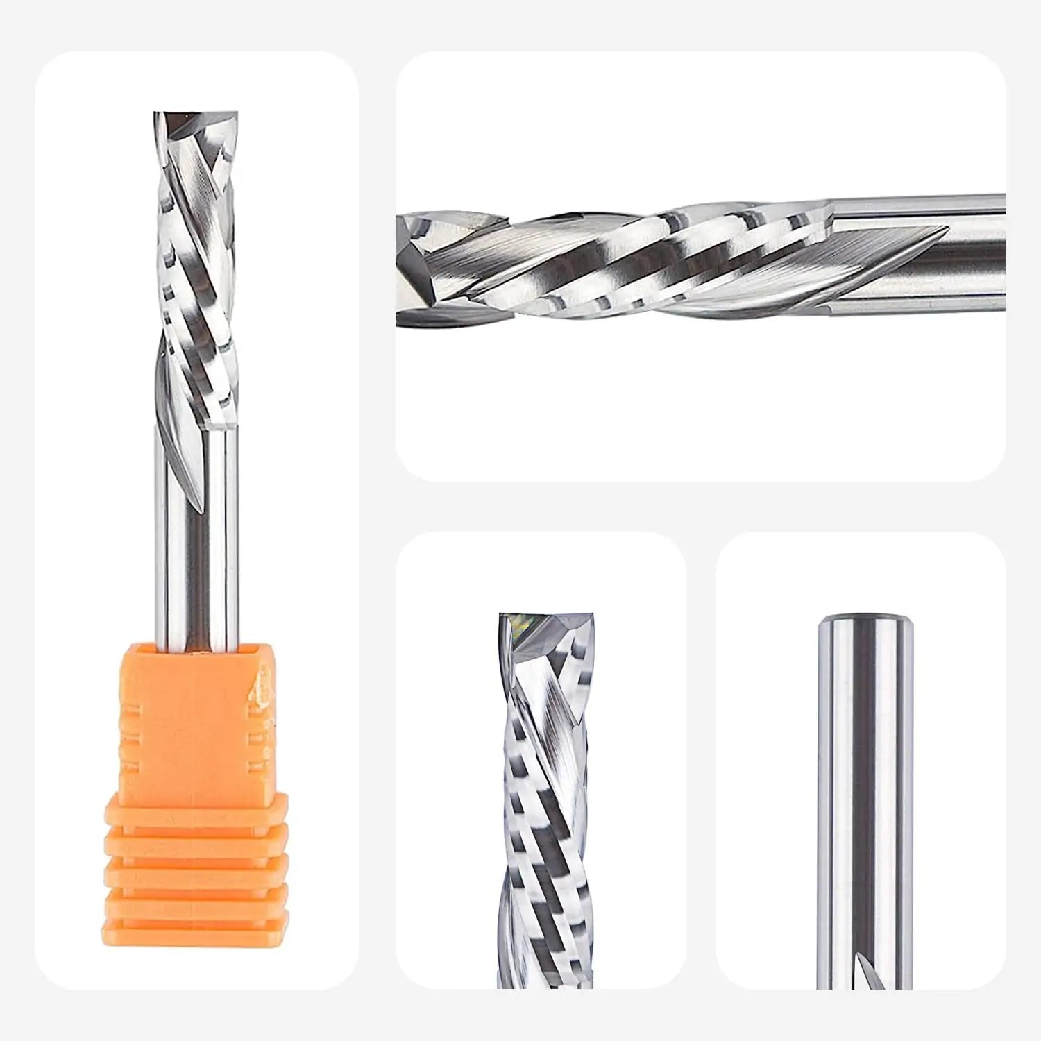SpeTool UK SC COMPRESSION 2 FL 6MM DIA x 22MM CL x 6MM SHANK x 50MM OVL ROUTER BIT