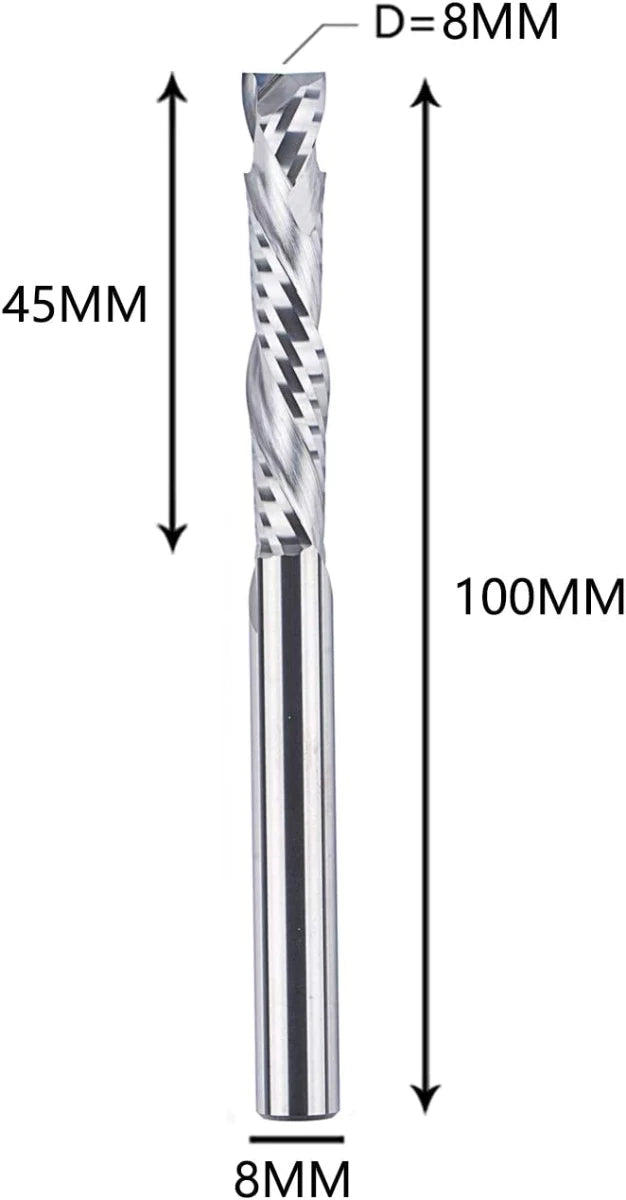 SpeTool 8mm Durchmesser Kompressionsfräser-Bits für verbesserte Holzbearbeitung