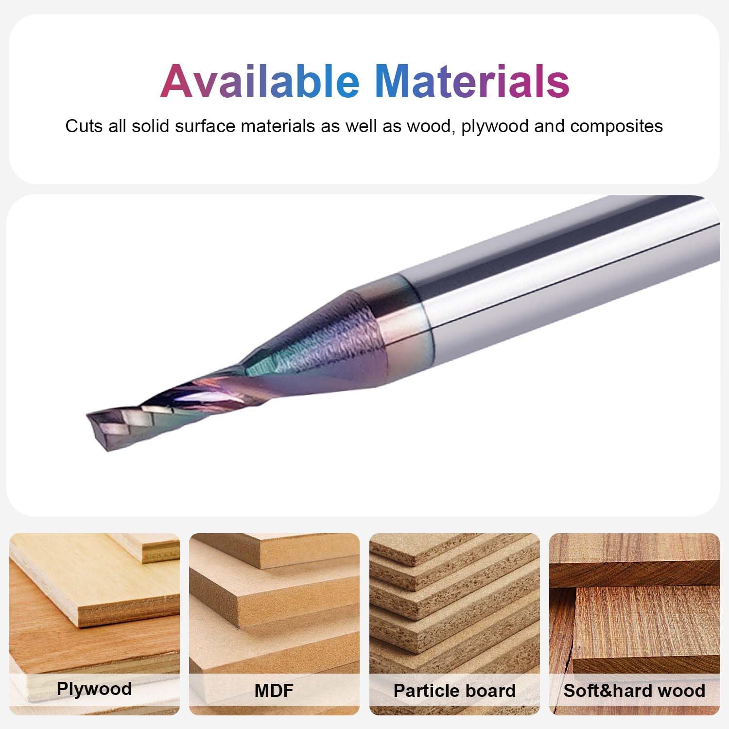 SpeTool 1/16 Dia SPE-X Coated Spiral O Flute 1/8 Shank UpCut Router Bit