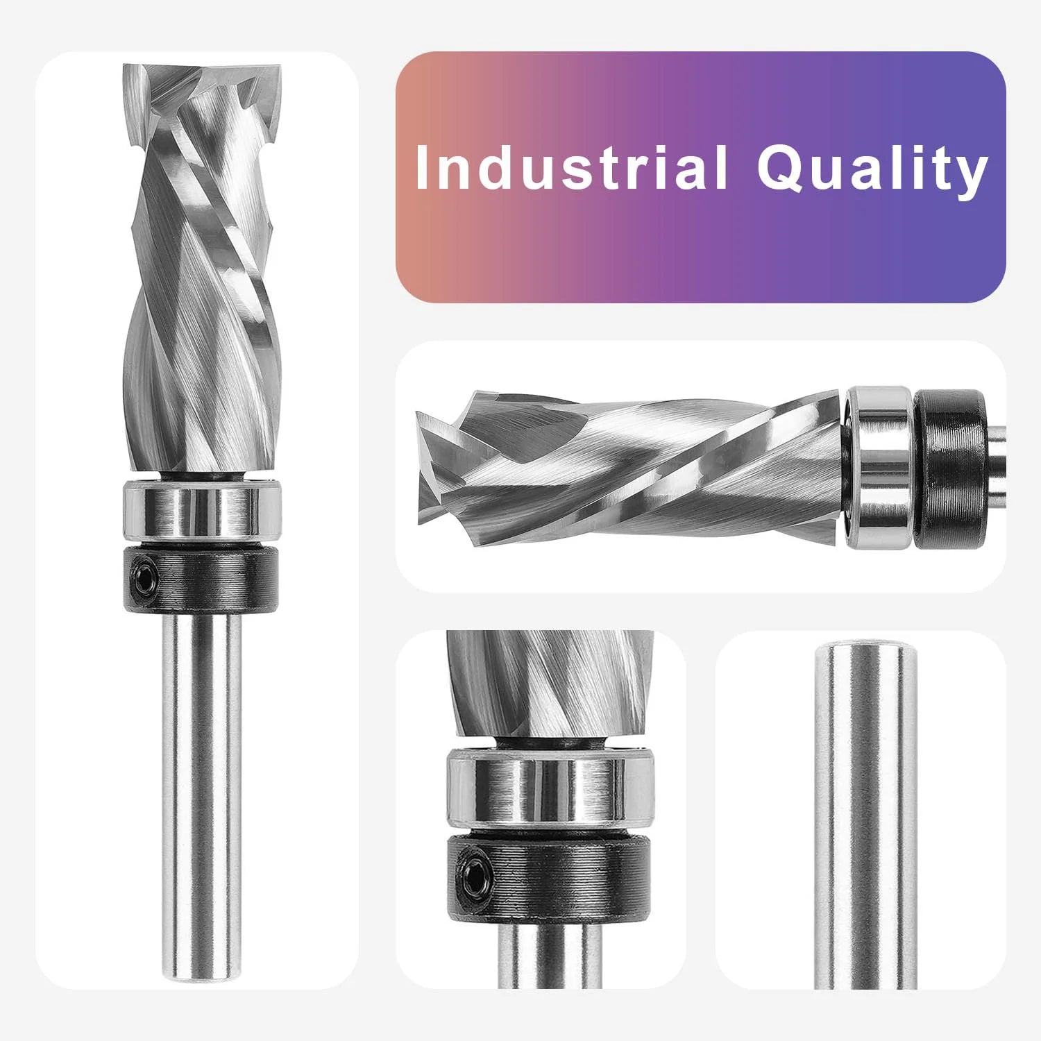 SpeTool 1/2 Dia 1/4 SHK 1.25 CL Flush Trim Top Bearing Router Bit