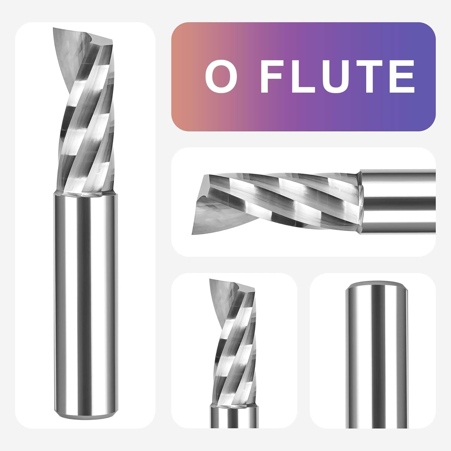 SpeTool 1/2 Dia O Flute UpCut Spiral Router Bit CNC Carbide End Mill