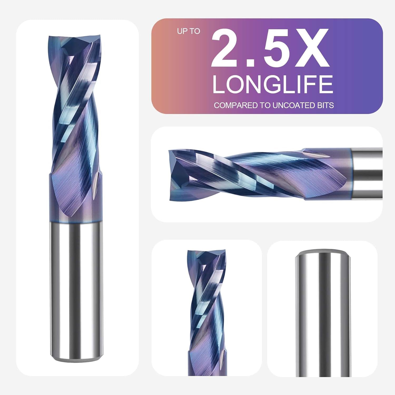 SpeTool 1/2 Up Cut Spiral End Mill 3 Extra Long SPE-X Carbide Router Bit