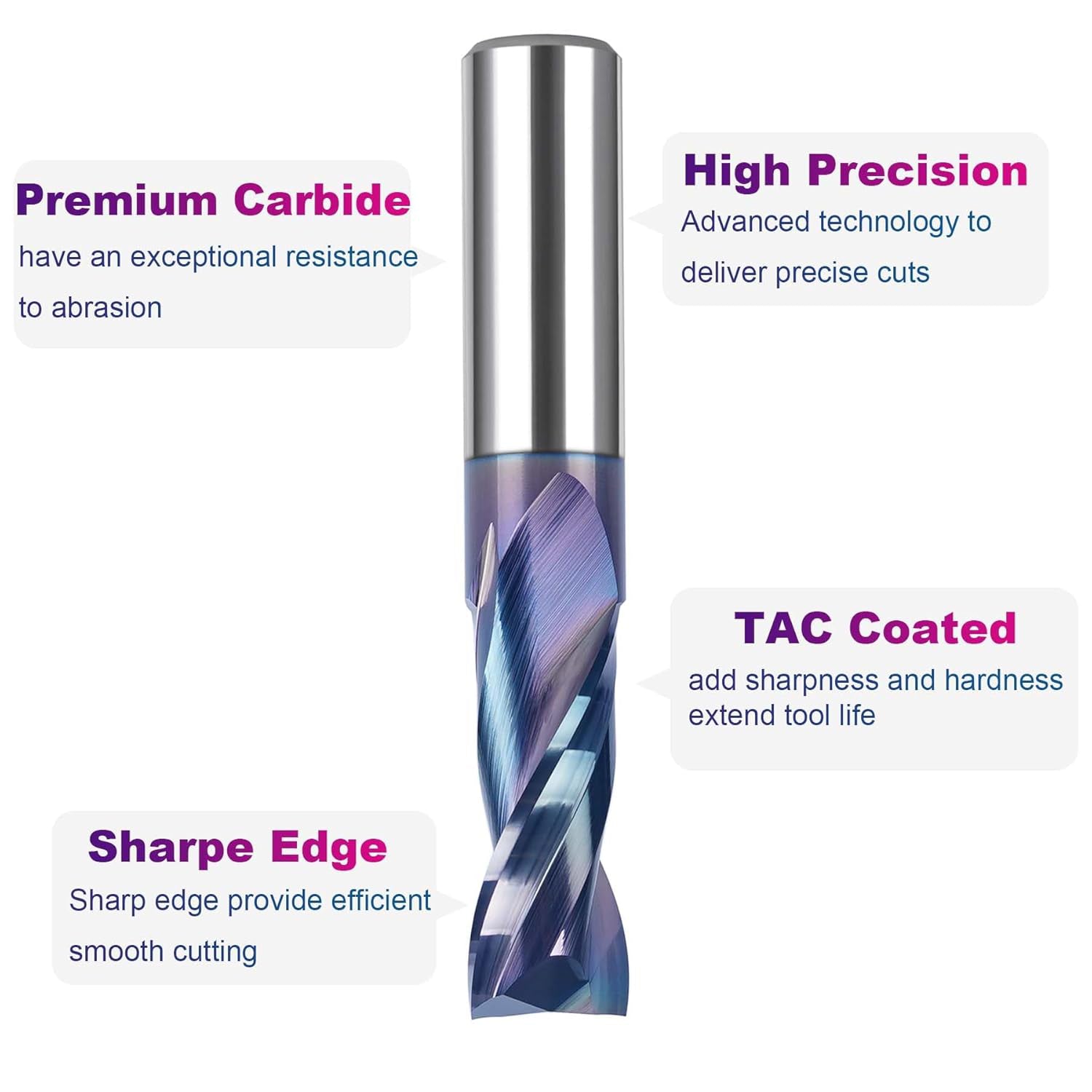 SpeTool 1/2 Up Cut Spiral End Mill 3 Extra Long SPE-X Carbide Router Bit