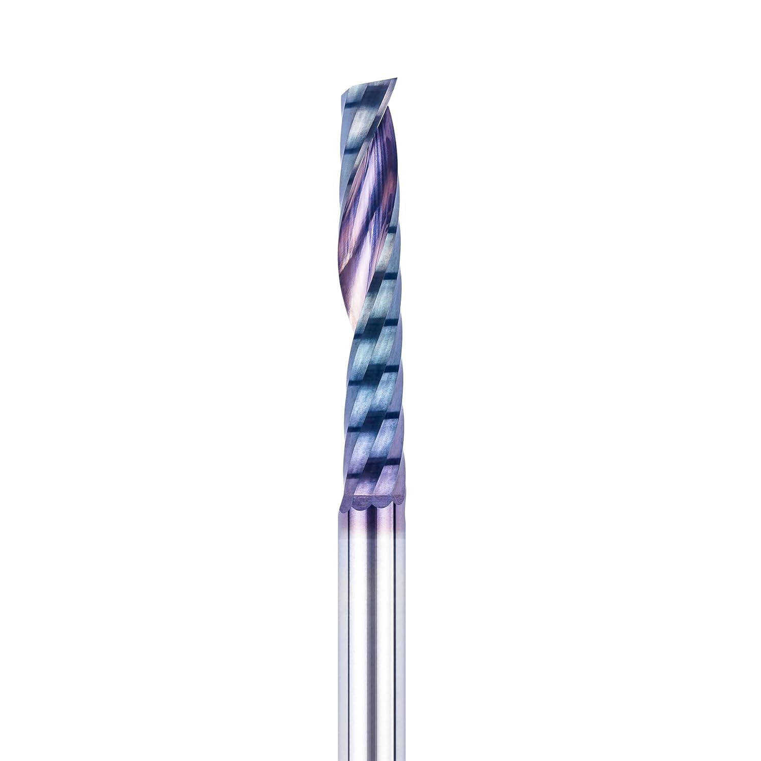 SpeTool 1/4 Dia O Flute 3 Inch Extra Long Upcut Router Bit with SPE-X