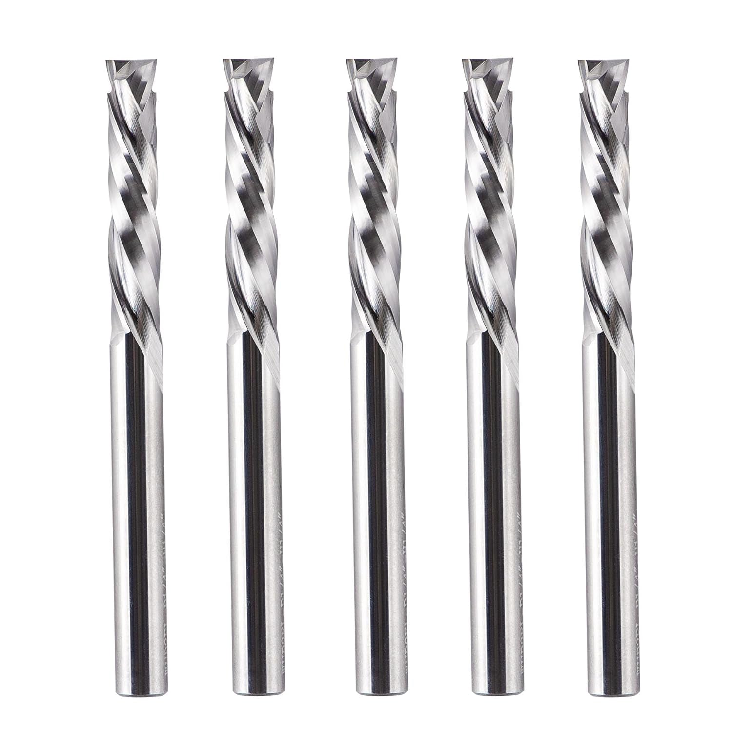 SpeTool W02011 Compression Spiral 1/4" Dia x 1/4" Shank x 1-1/4" Cutting Length x 3" Extra Long 2 Flute Router Bit