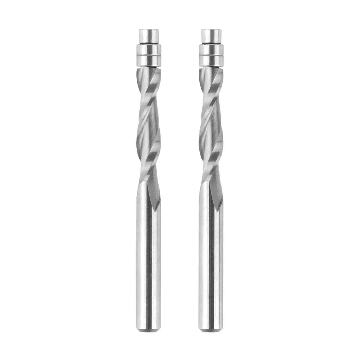 SpeTool W07004 Solid Carbide Flush Trim Up Cut 1/4" Dia x 1/4" Shank x 1-1/8" Cutting Length x 3" Extra Long Router Bit