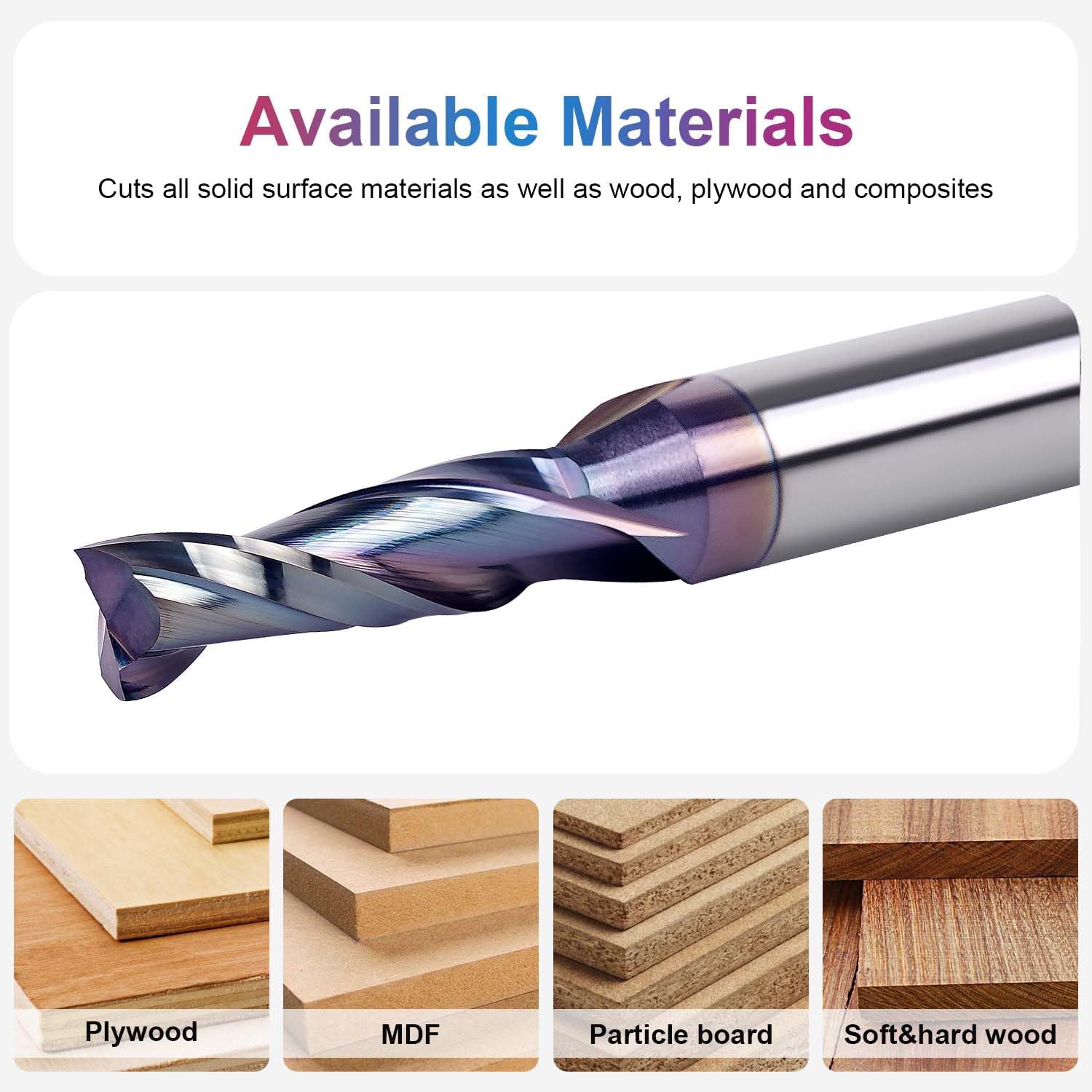 SpeTool 3/8 Dia SPE-X Coated Up Cut Router Bit 1/2 Shank 3 Extra Long