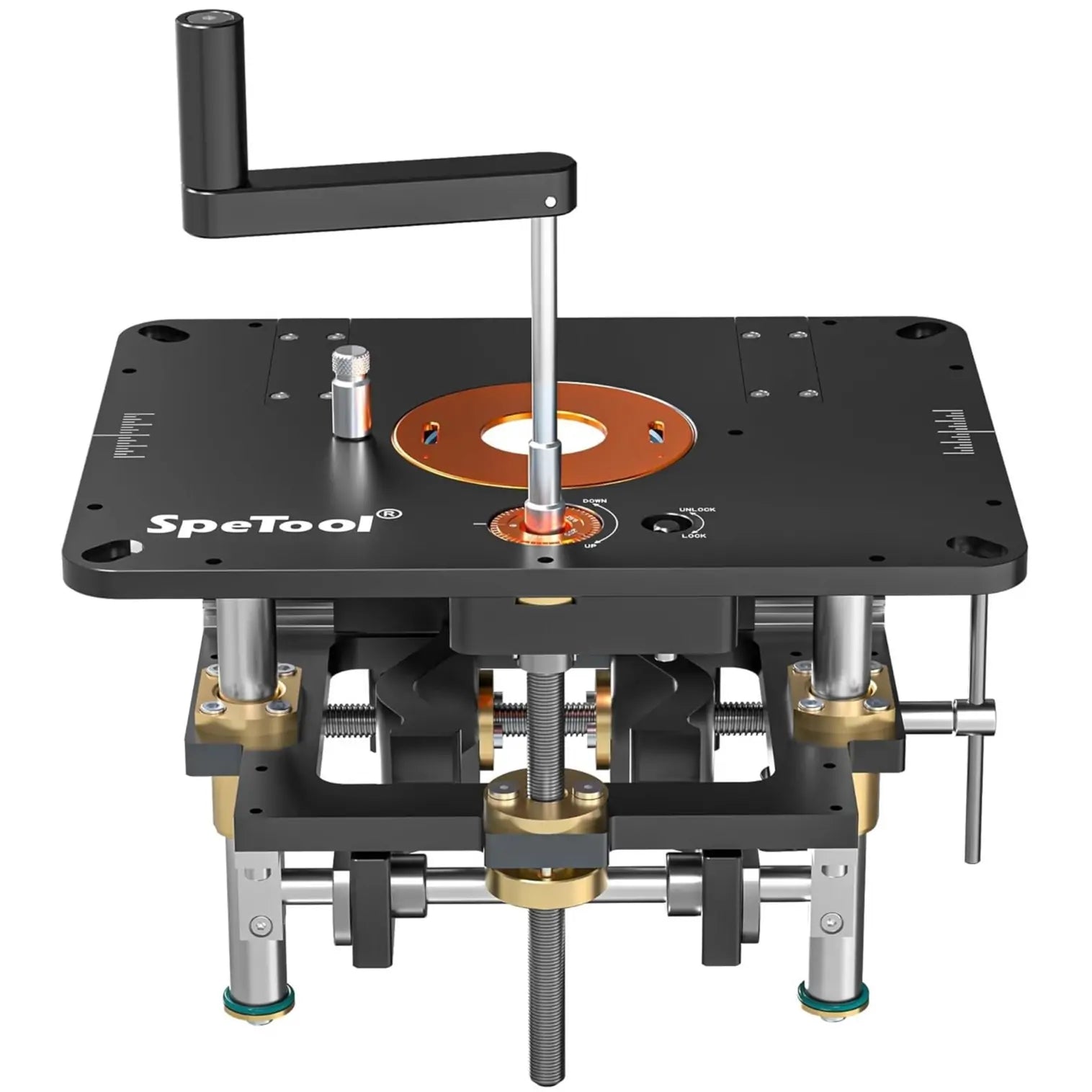 SpeTool All Aluminum Made Router Lift Router Table Insert Plate for Woodworking