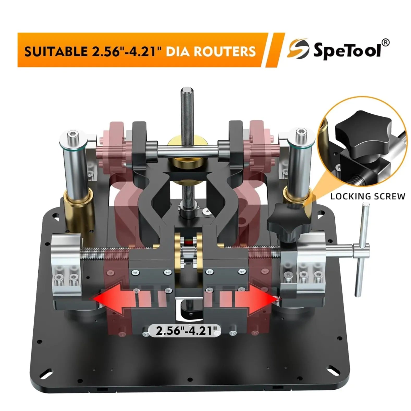 SpeTool All Aluminum Made Router Lift Router Table Insert Plate for Woodworking suitable