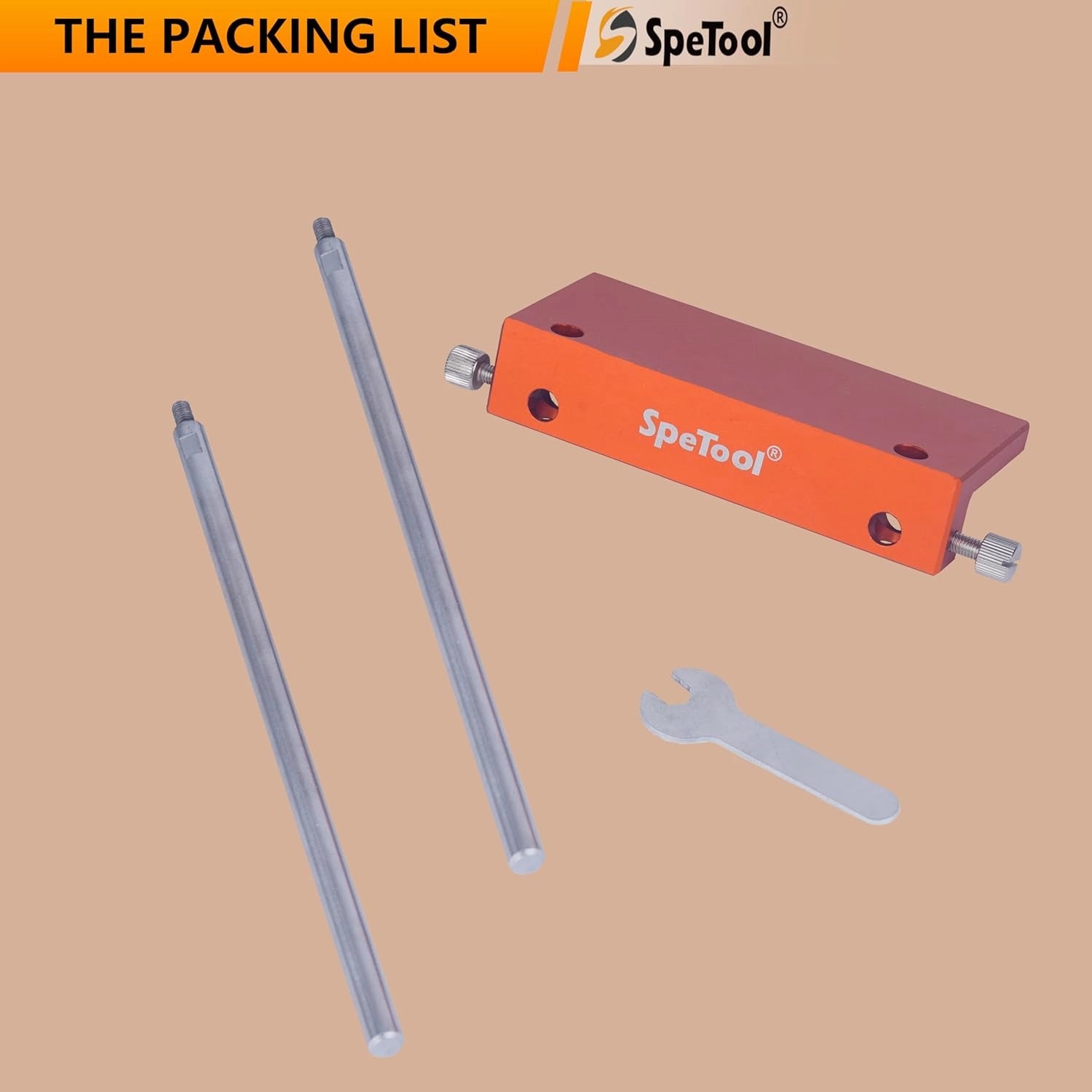 SpeTool S04002 Drill Fence – All-Aluminum Edge Cutting Guide for Portable Drill Guide, 256 mm Max from Edge, Ideal for Precise Row Hole Drilling