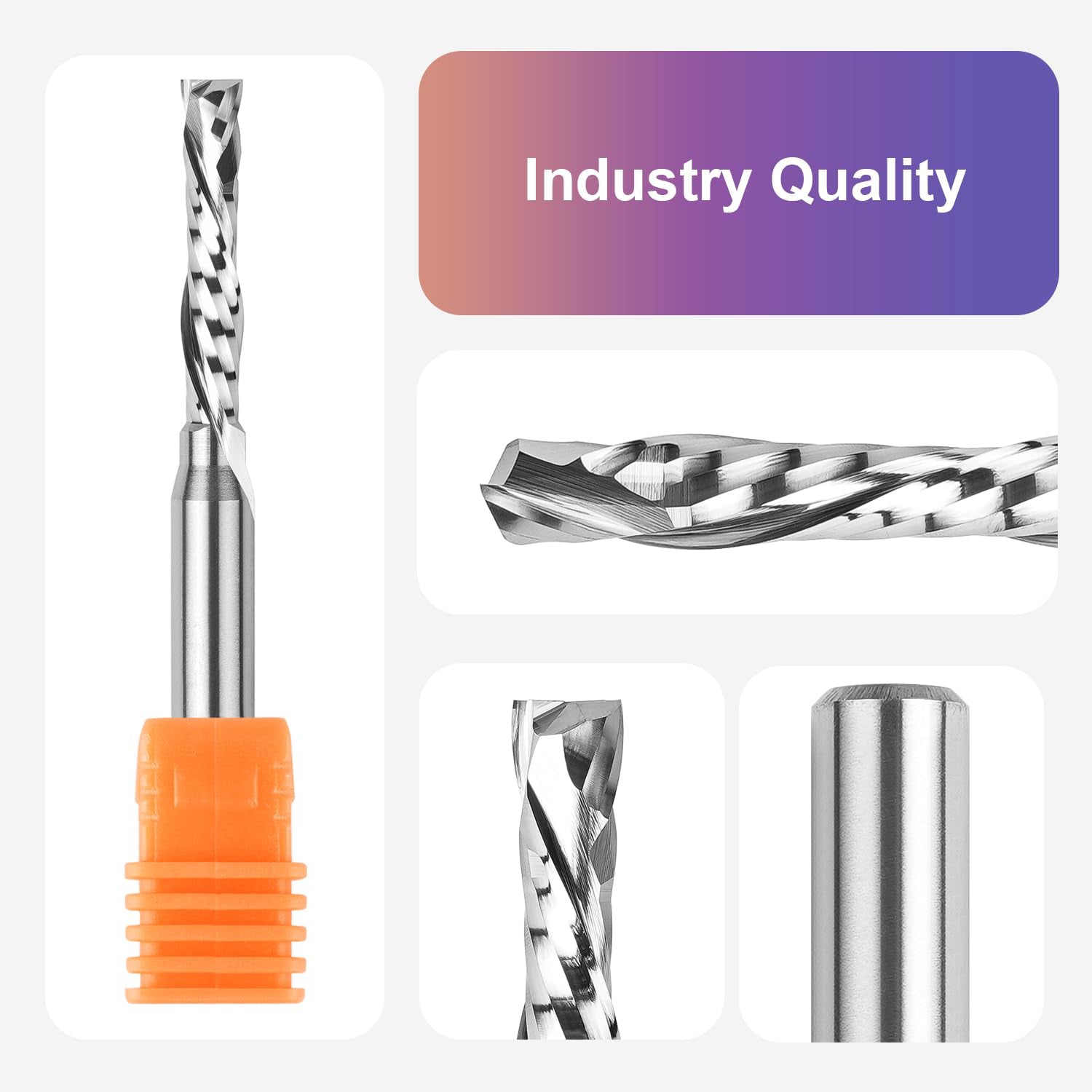 SpeTool Solid Carbide Compression Spiral 3/16 Dia 1/4 Shank Router bit