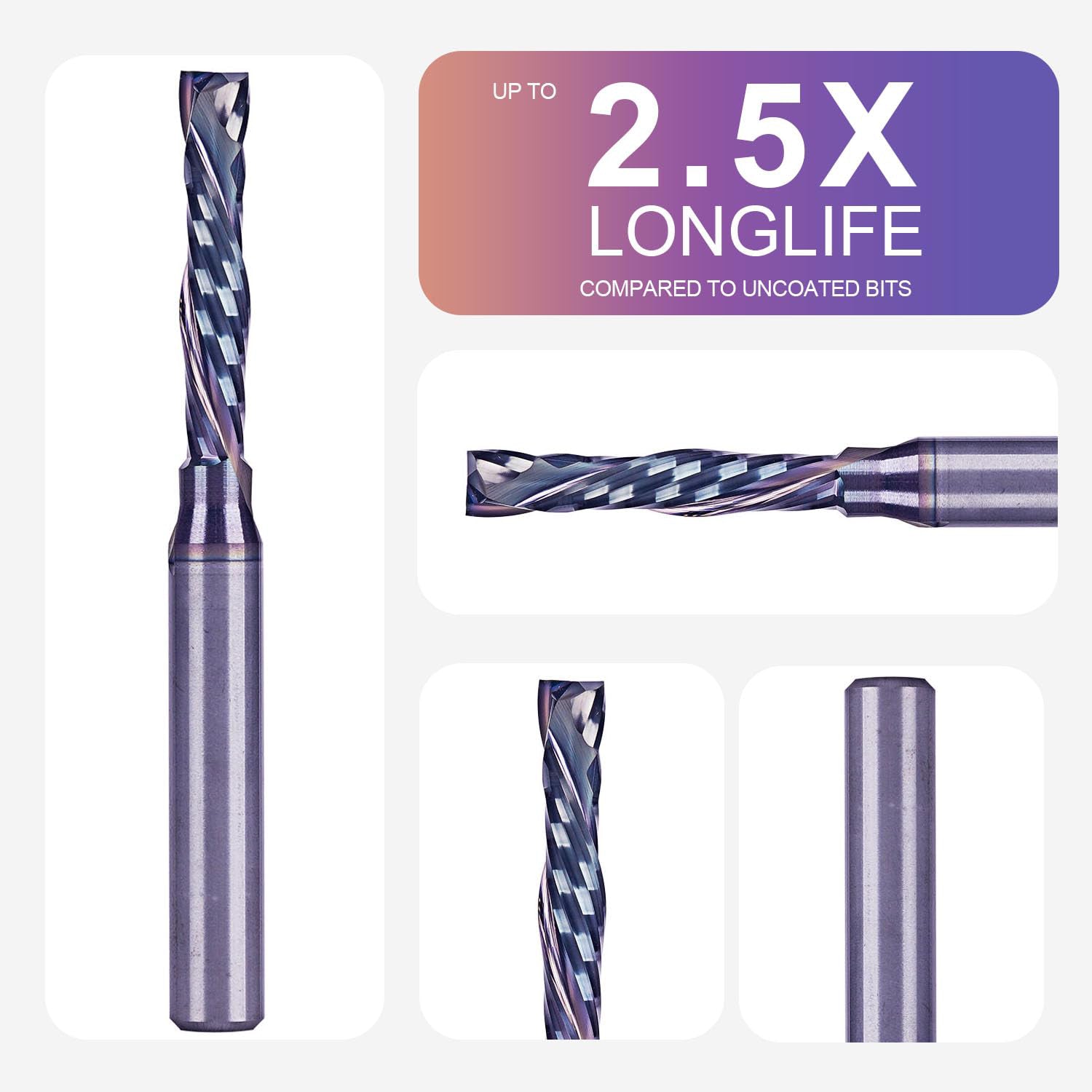 SpeTool Extra Tool Life Compression Spiral 3/16 Dia 1/4 Shank Router bit