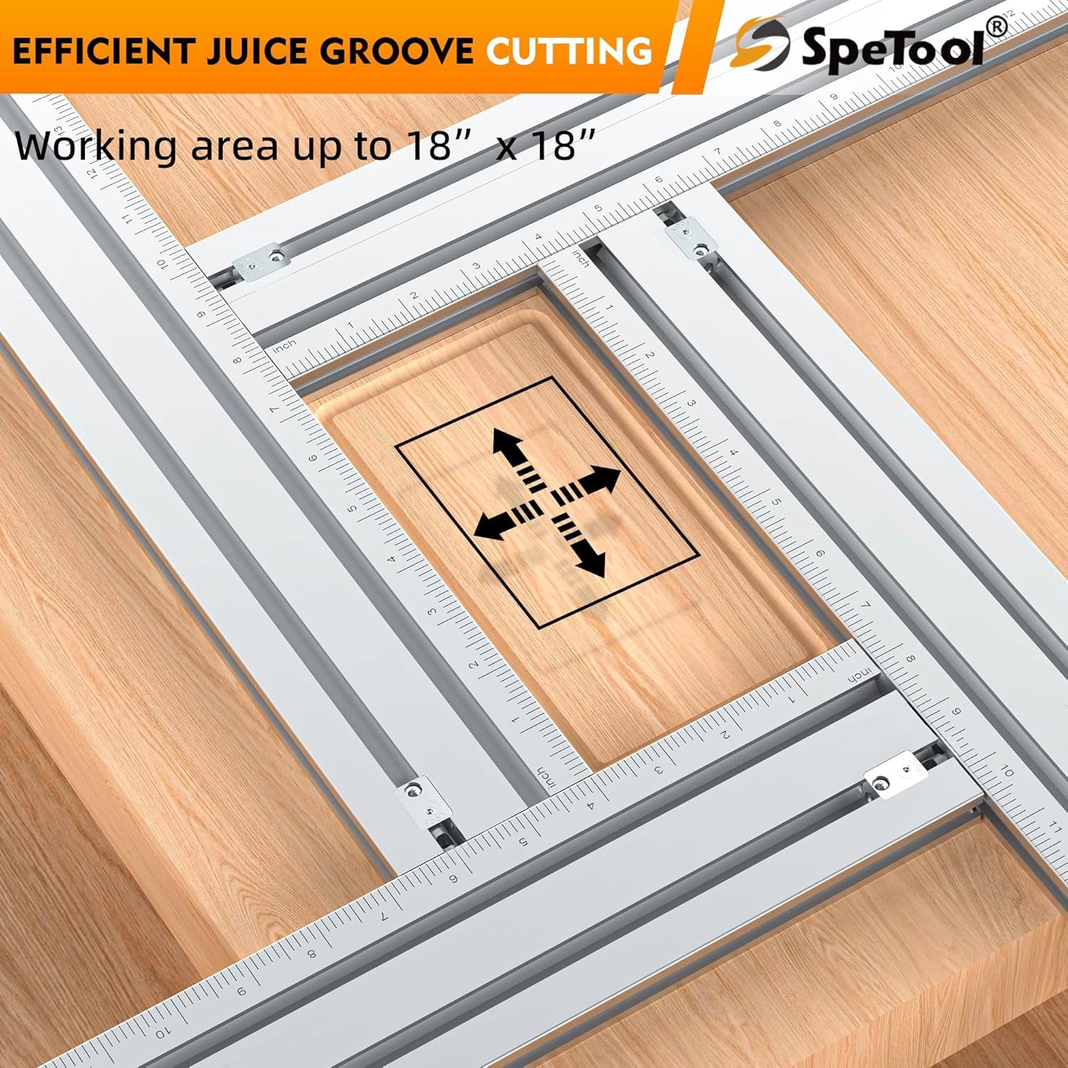 SpeTool Juice Groove Router Jig efficient juice groove cutting