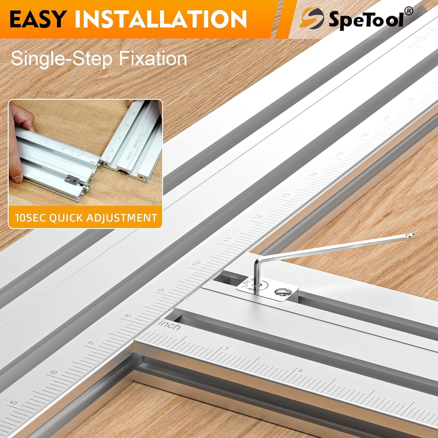 SpeTool Juice Groove Router Jig single-step fixation