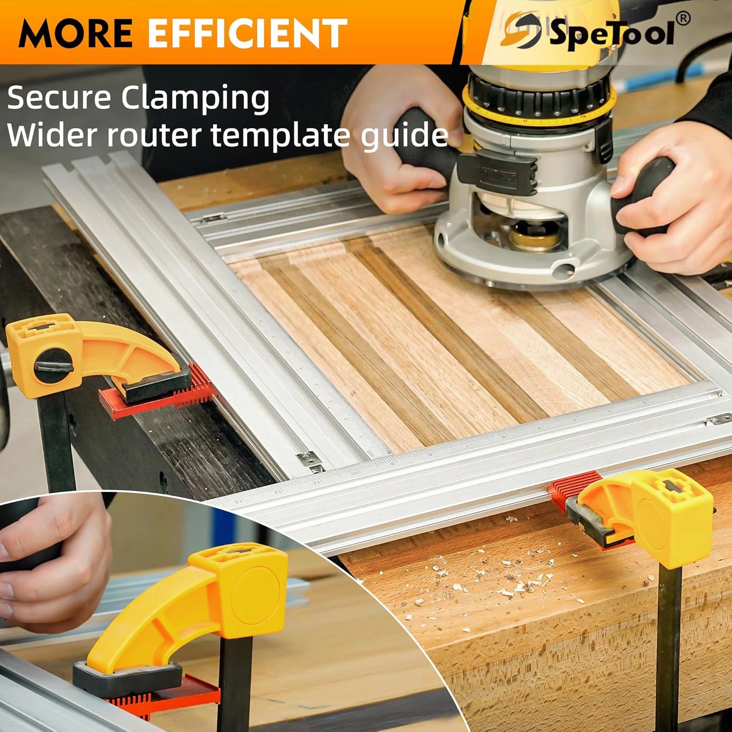 SpeTool Juice Groove Router Jig wider router template guide
