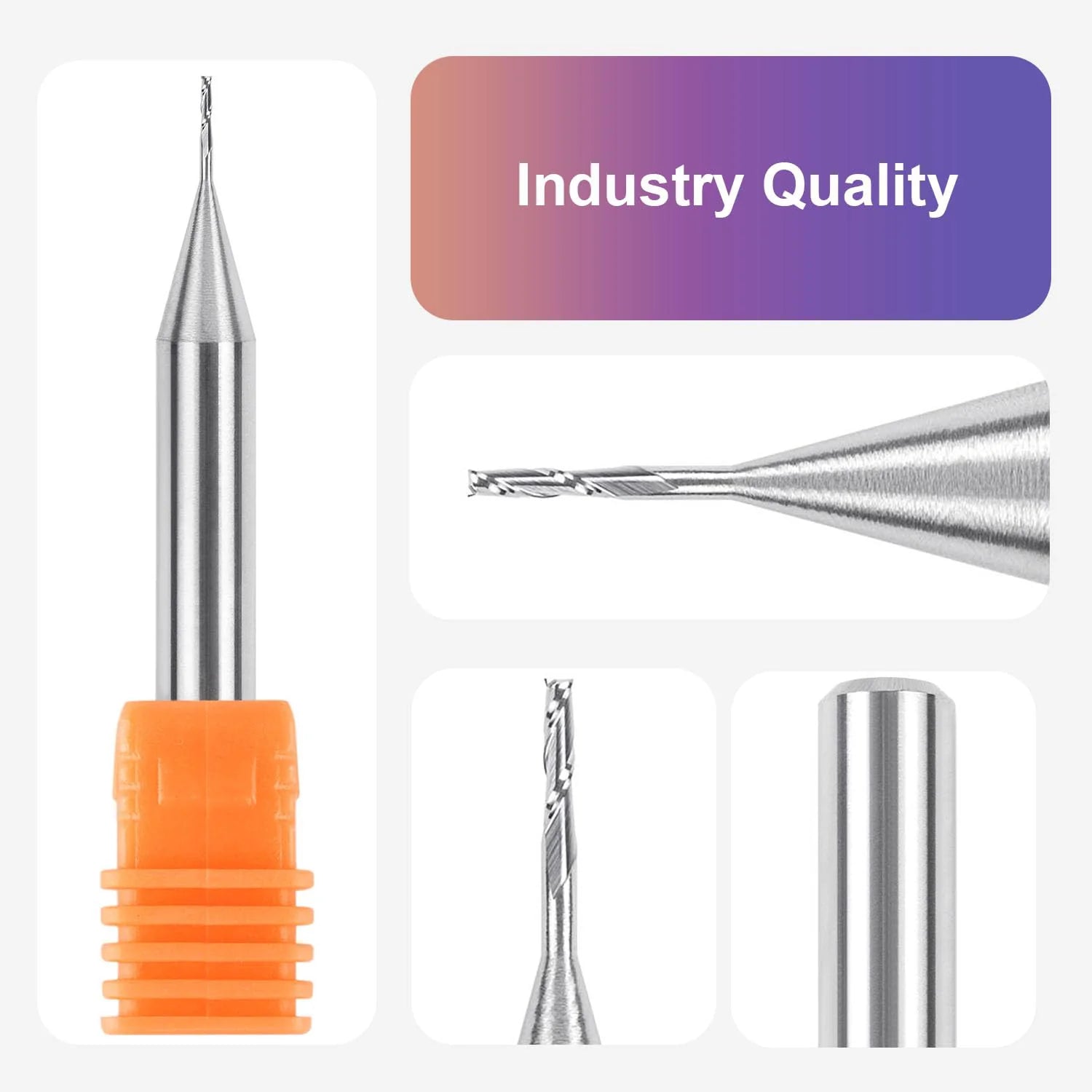 SpeTool Mini 1/32 Upcut End Mill 1/4 Shank CNC Carbide Router Bit