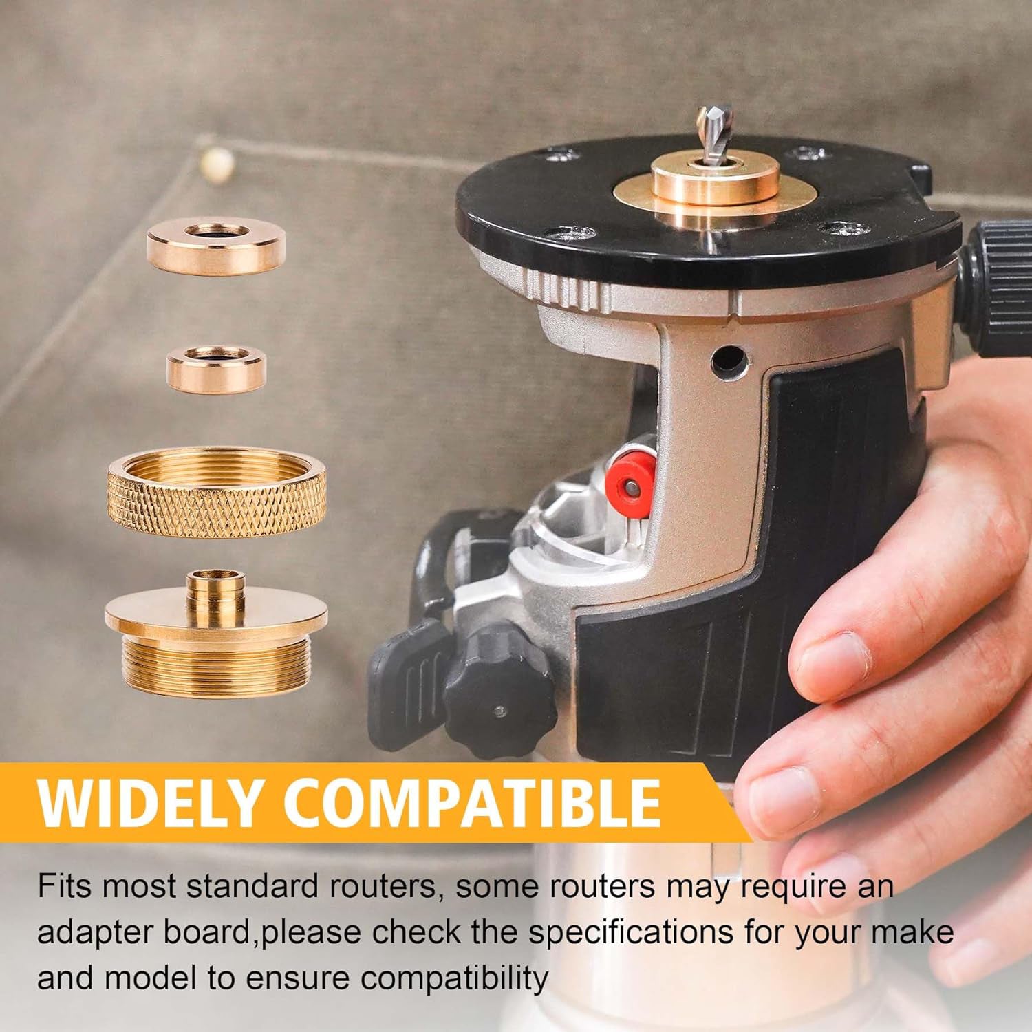SpeTool O06001 Router Bits Solid Brass Router Inlay Kit