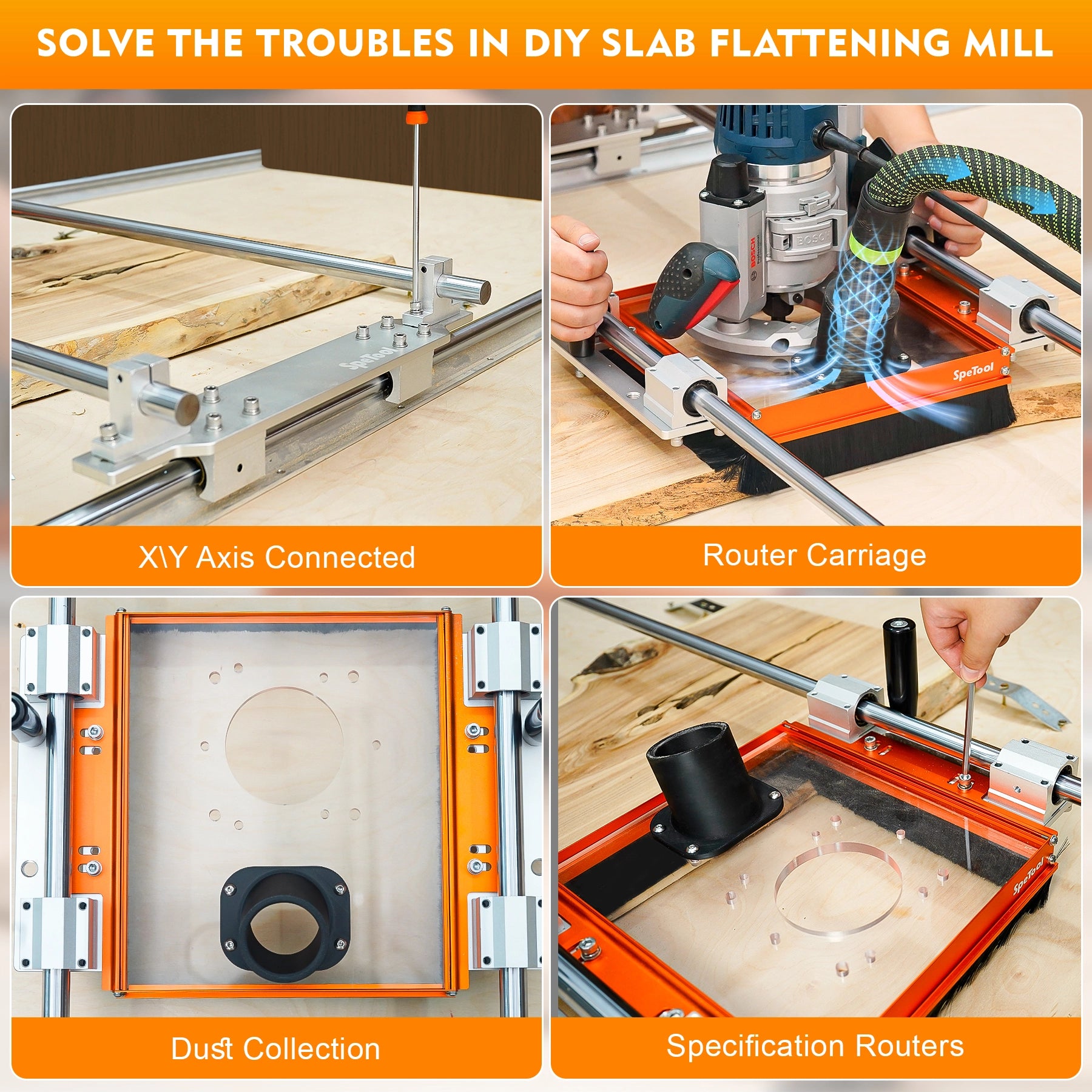 SpeTool_Router_Sled_Dust_Collection_System Application Image