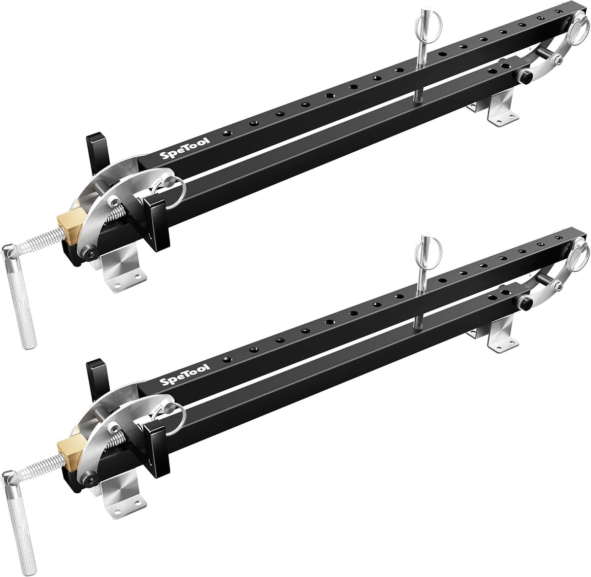 SpeTool 4-Piece Slab Clamping Dogs – Wood Board Fixing Clamp Set For Accurate Positioning And Flattening In Woodworking